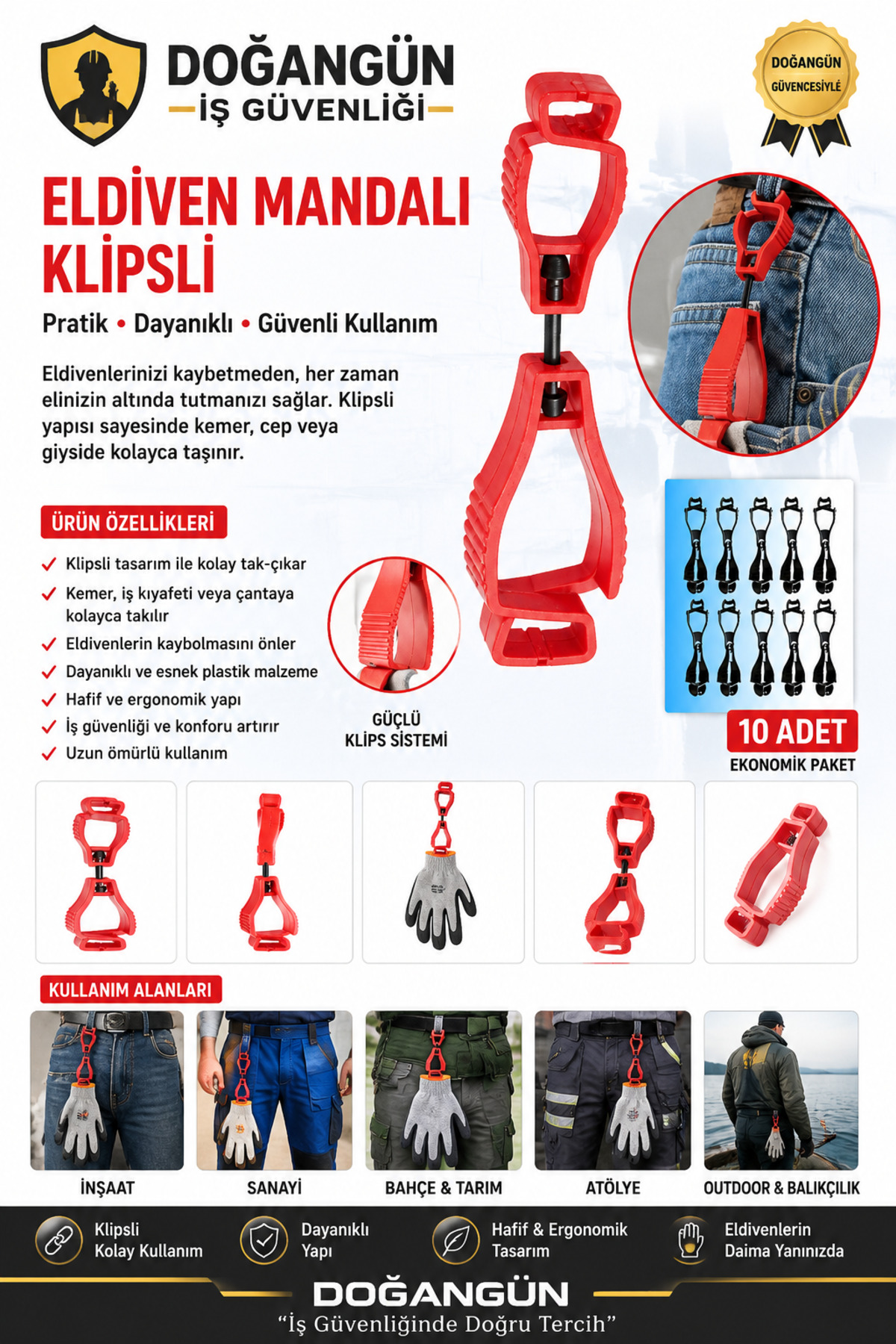 Starline ELDİVEN MANDALI KLİPSLİ 1 ADET
