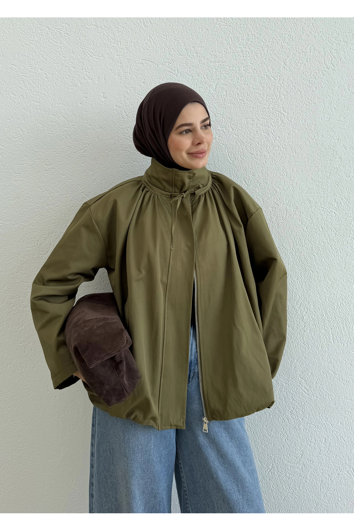 MODA AKSA Ria Premium Selection Bomber Ceket Yeşil görsel 4