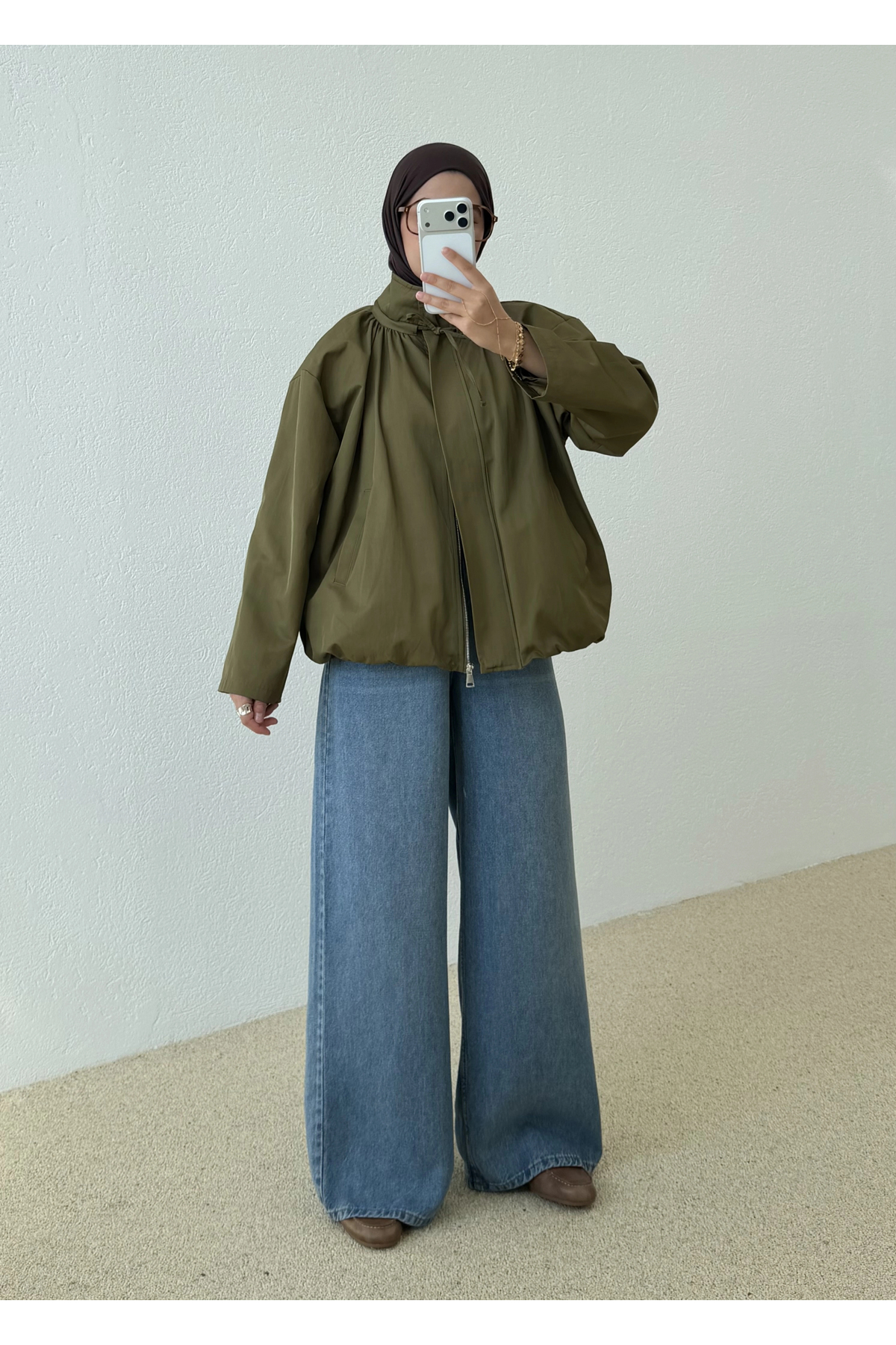 MODA AKSA Ria Premium Selection Bomber Ceket Yeşil görsel 2