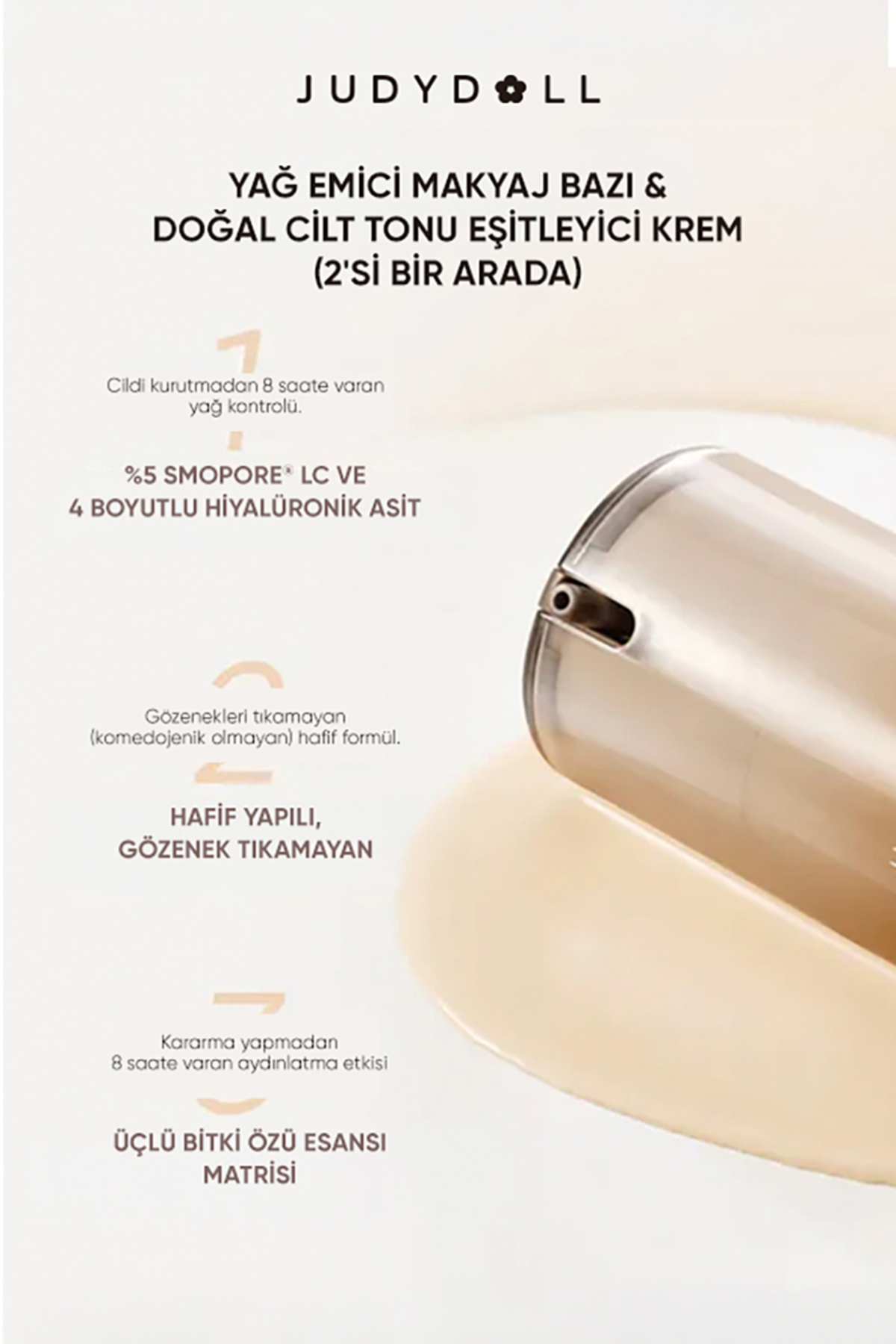 Mattifying Makeup Base Yağ Kontrolü Sağlayan Makyaj Bazı 30 g — بژ AU2600072 — تصویر 6 از 7