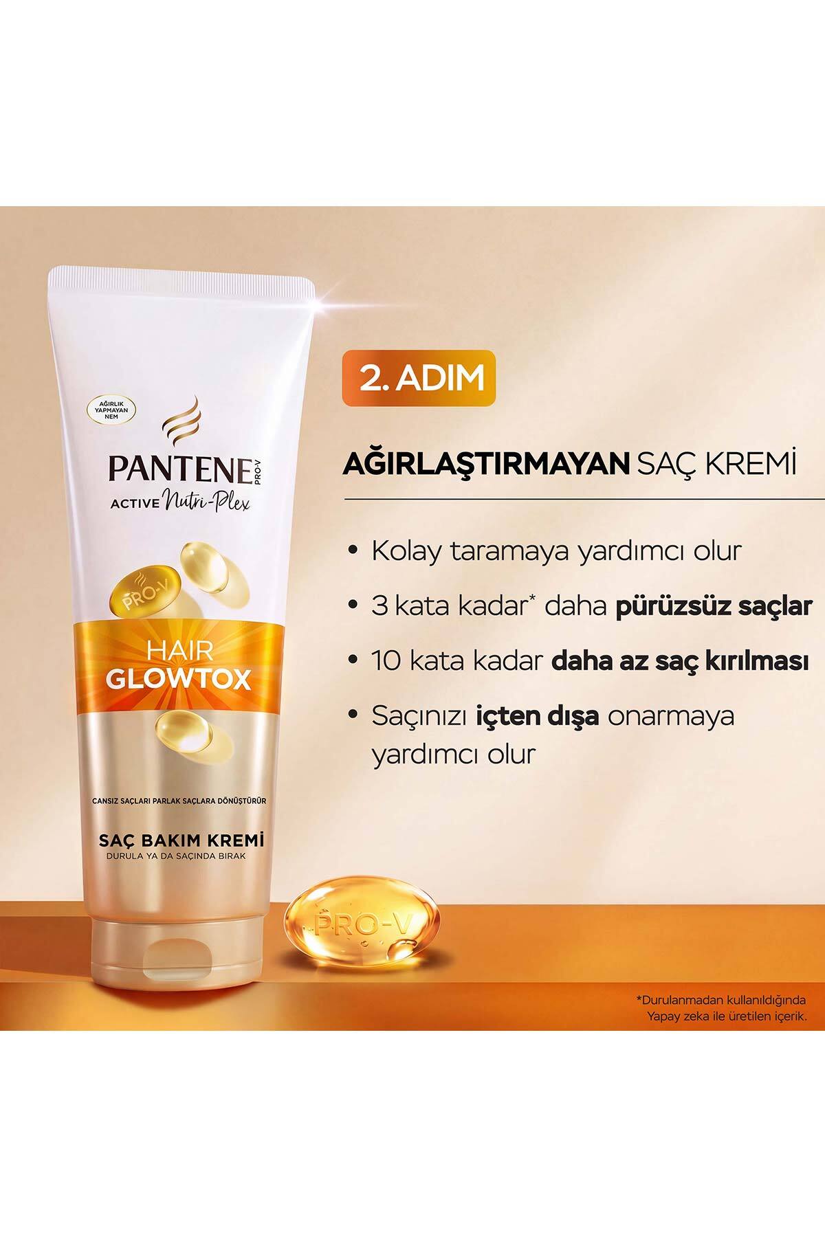 Hair Glowtox Parlaklık Veren Saç Bakım Kremi, Mat ve Yıpranmış Saçlar İçin Onarıcı 275ml — 8006530423458 — تصویر 4 از 6