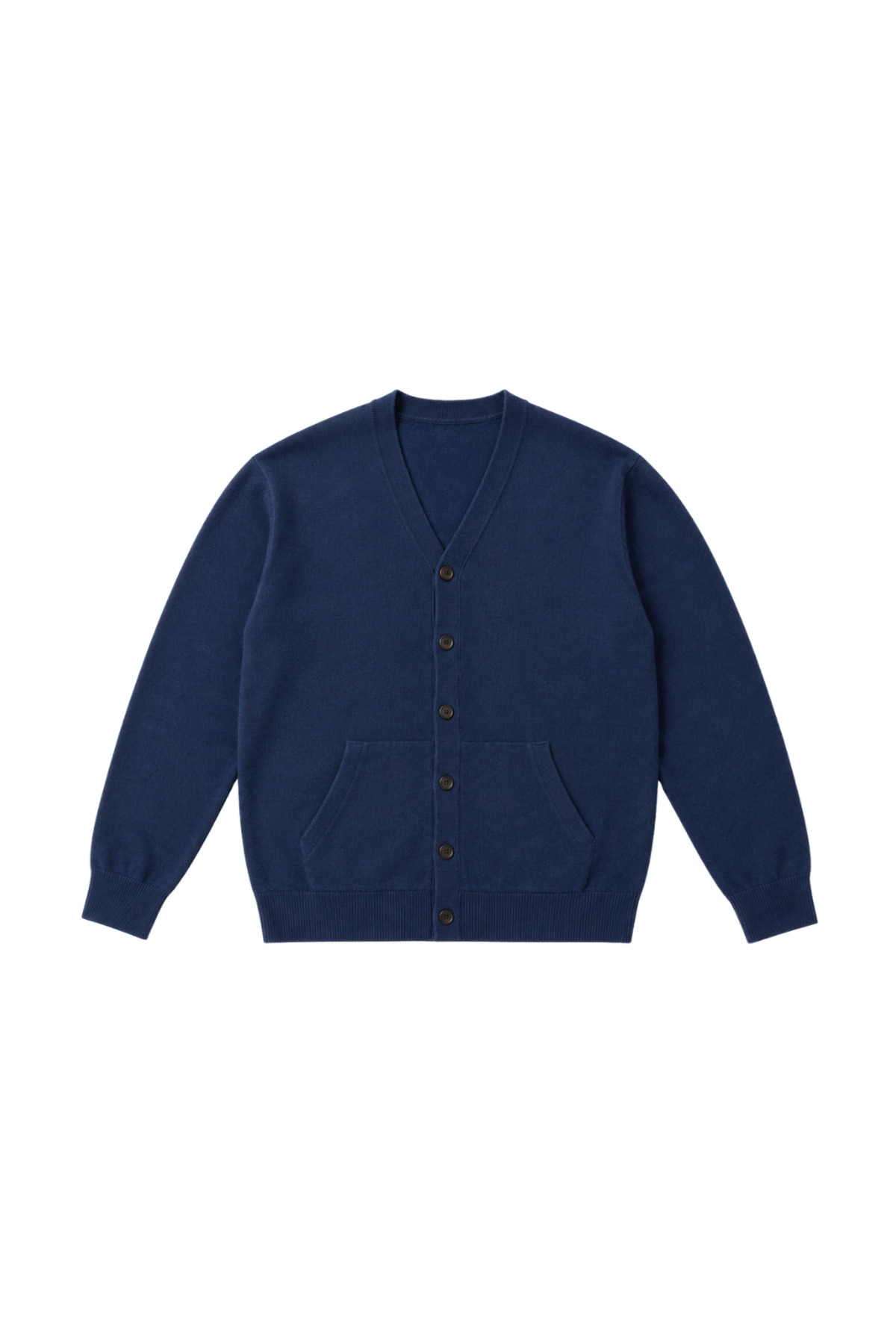 BattalModa Erkek Büyük Beden İndigo Cepli Düğmeli Triko Hırka 3XL-4XL-5XL-6XL görsel 4