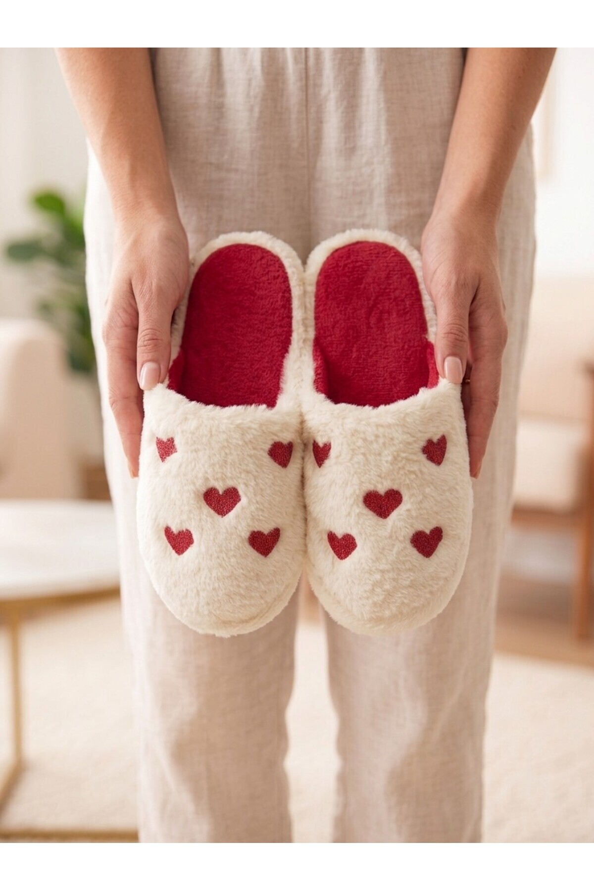 Moda Frato 3'lü Paket LOVELY Kapalı Kadın Terlik Ev Terliği Ses Yapmayan Taban Yumuşak Rahat Terlik görsel 8