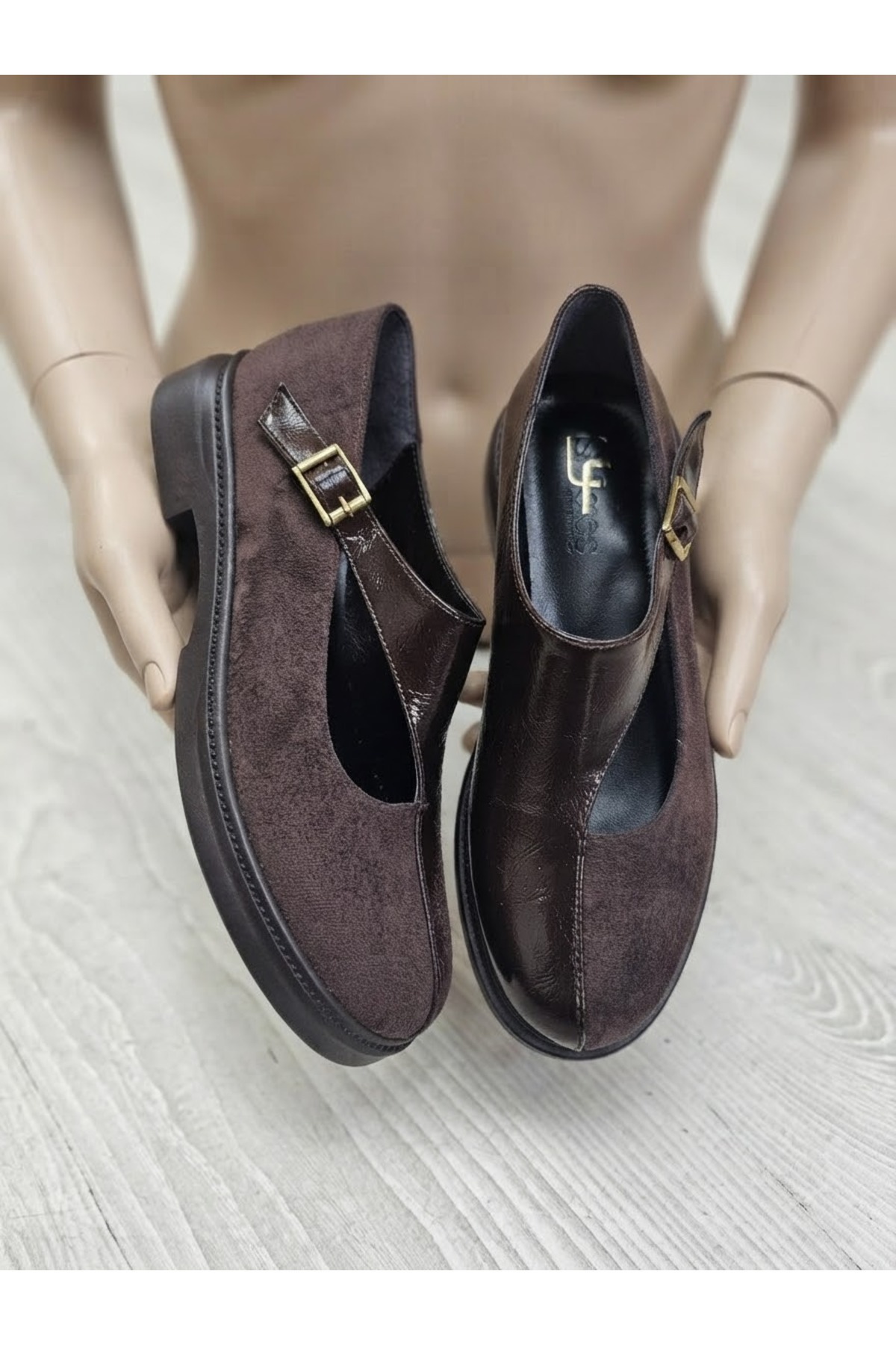 BYBERO KADIN LOAFER AÇIK BANTLI AYAKKABI görsel 2
