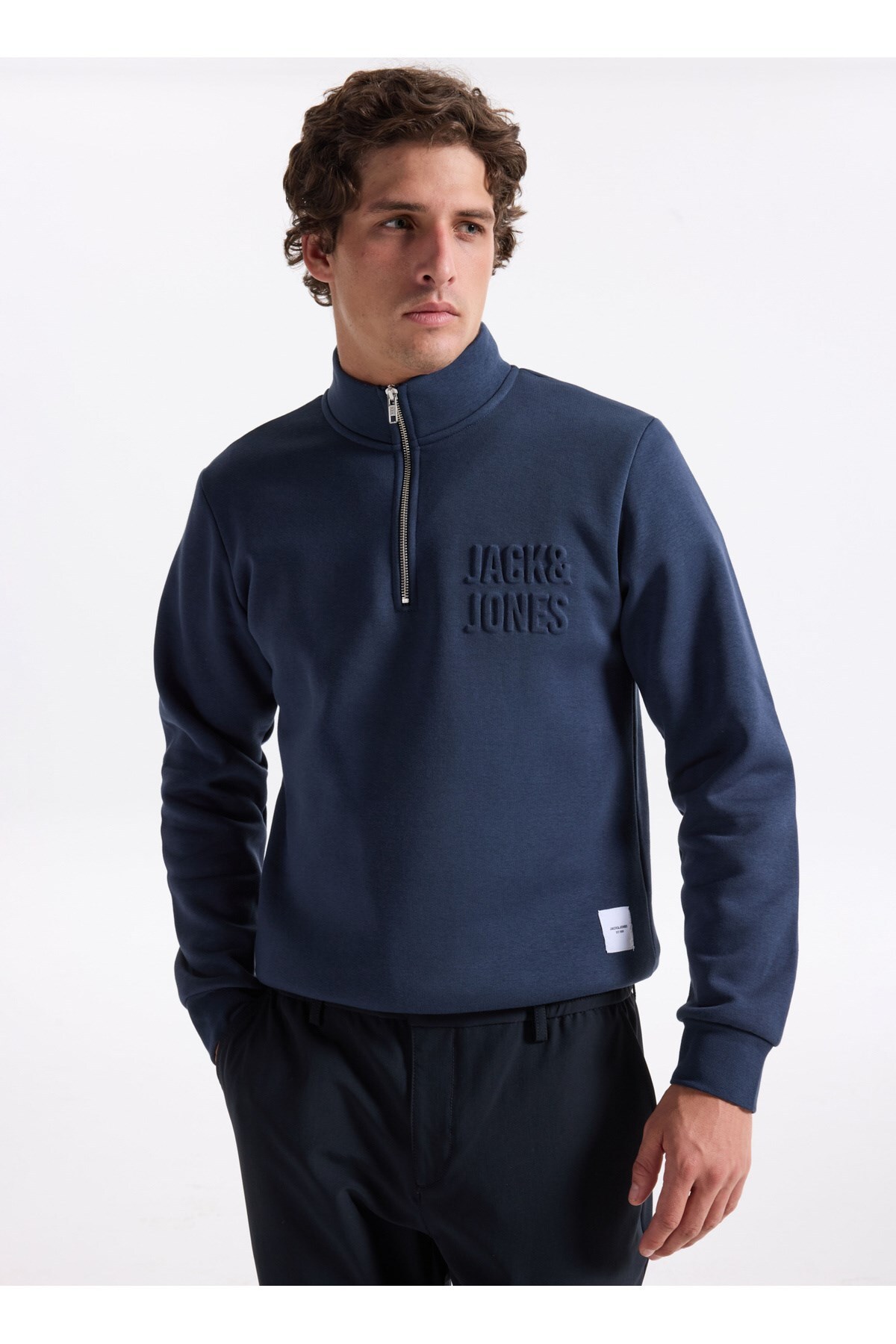 سویشرت مردانه یقه بلند Jornewove مدل Baw25 جک اند جونز سویشرت Jack & Jones