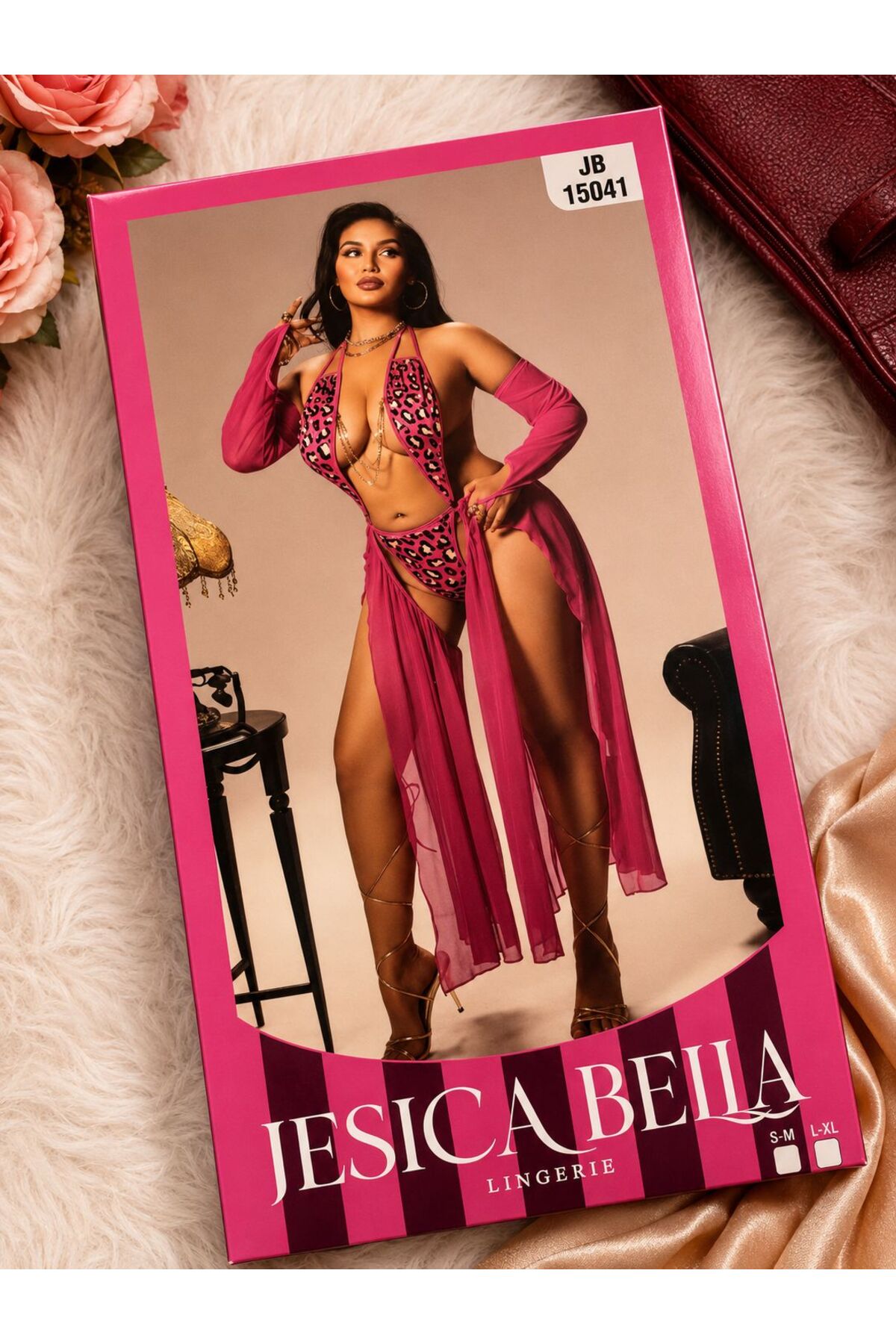 Lillie Jesıcabella pembe inek desenli dansöz fantezi kostüm (15041)