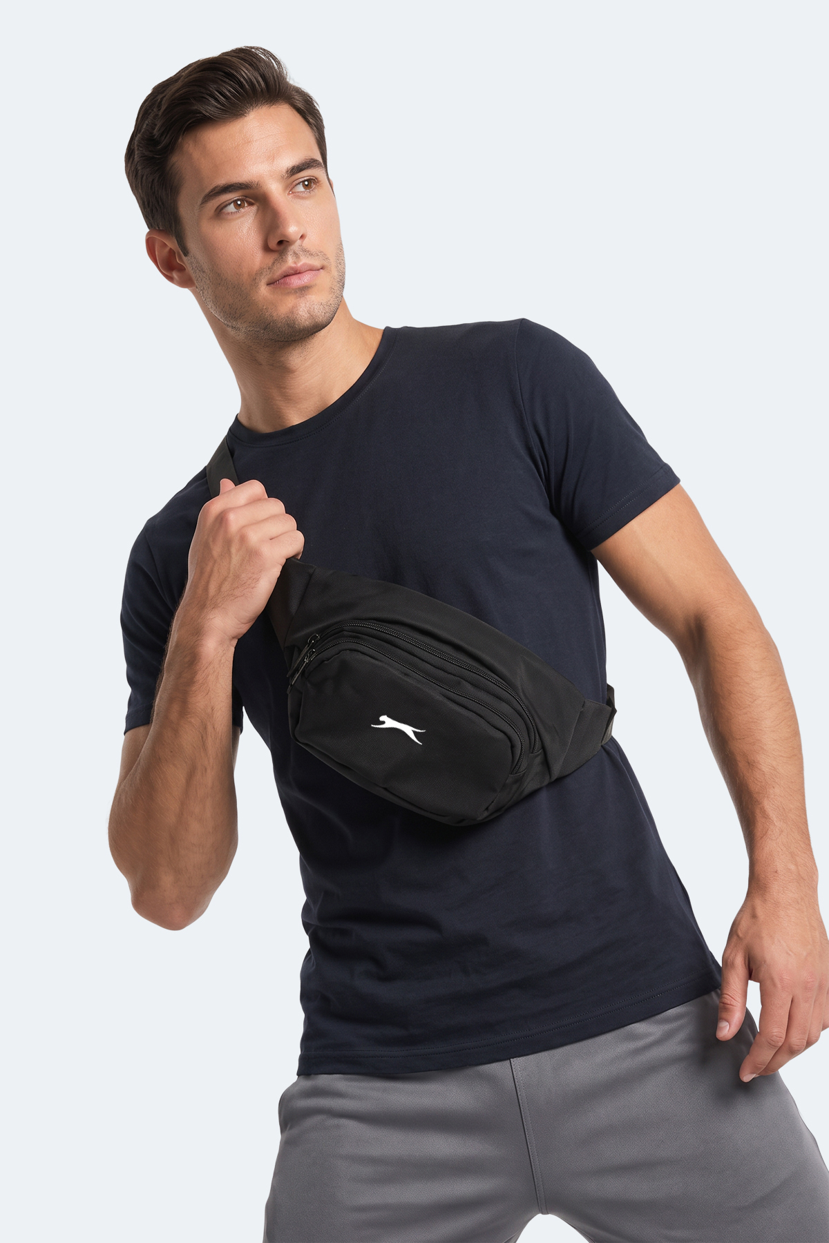 Slazenger GAVEA Unisex Siyah Bel Çantası görsel 6
