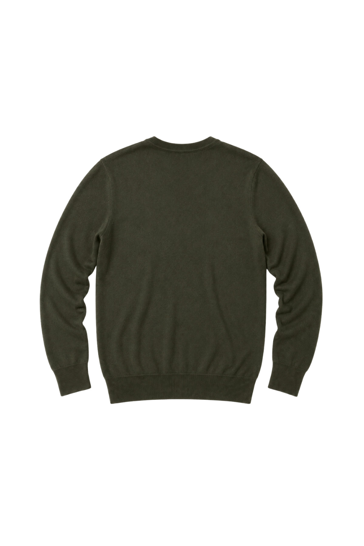 BattalModa Erkek Büyük Beden Haki V Yaka Pamuklu Kazak 3XL-4XL-5XL-6XL görsel 5