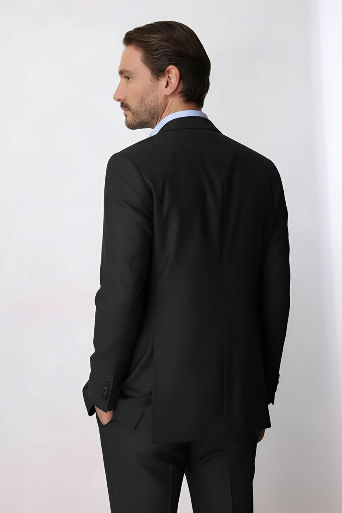 İgs Erkek Füme Bari (4 Drop) Klasik Takım Elbise görsel 4
