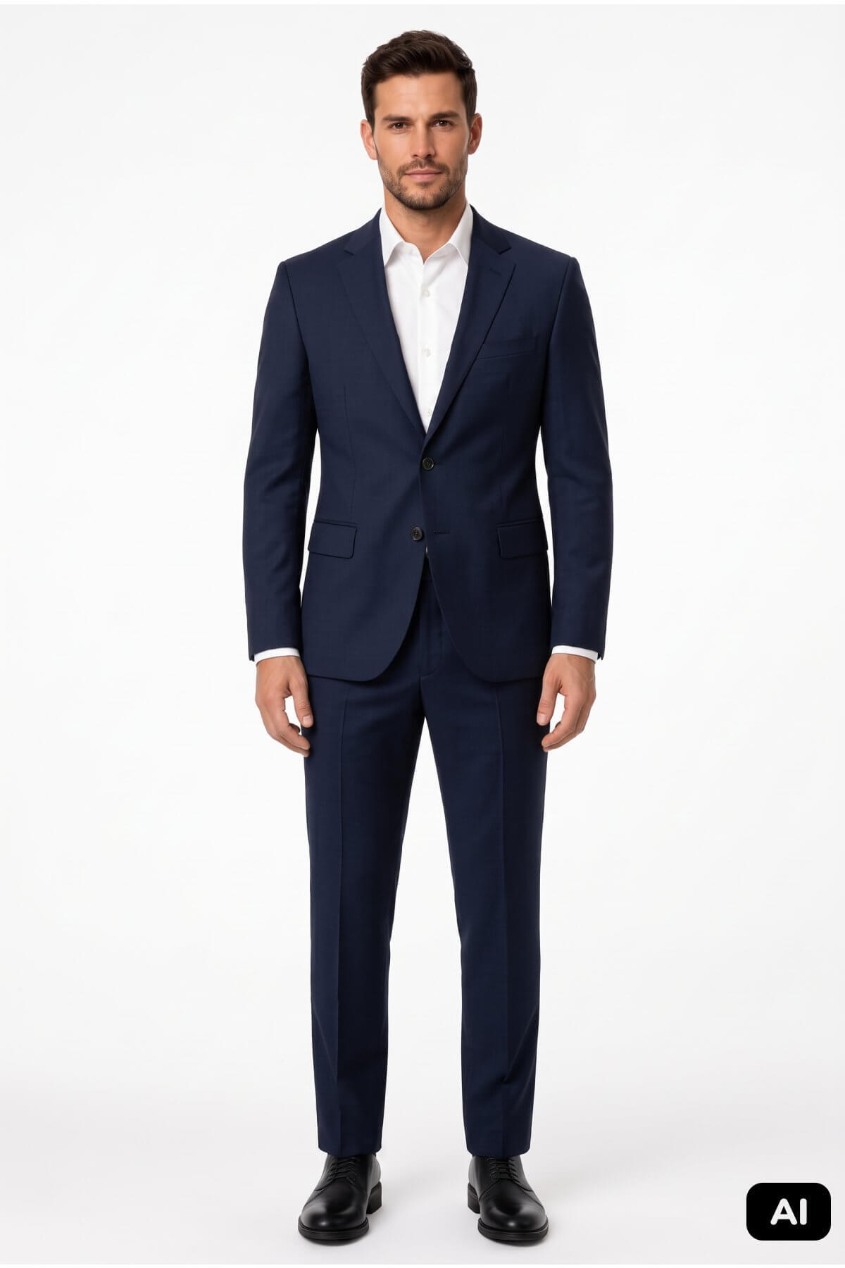 İgs Lacivert Slim Fit Dar Kalıp Mono Yaka %86 Yün Ürün