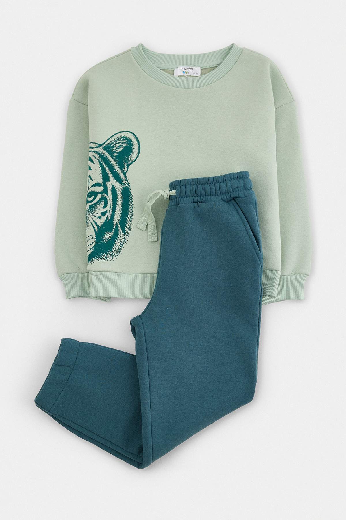 Trendyolmilla Kids Mint Animal Örme Alt - Üst Takım TKDAW26AU00073