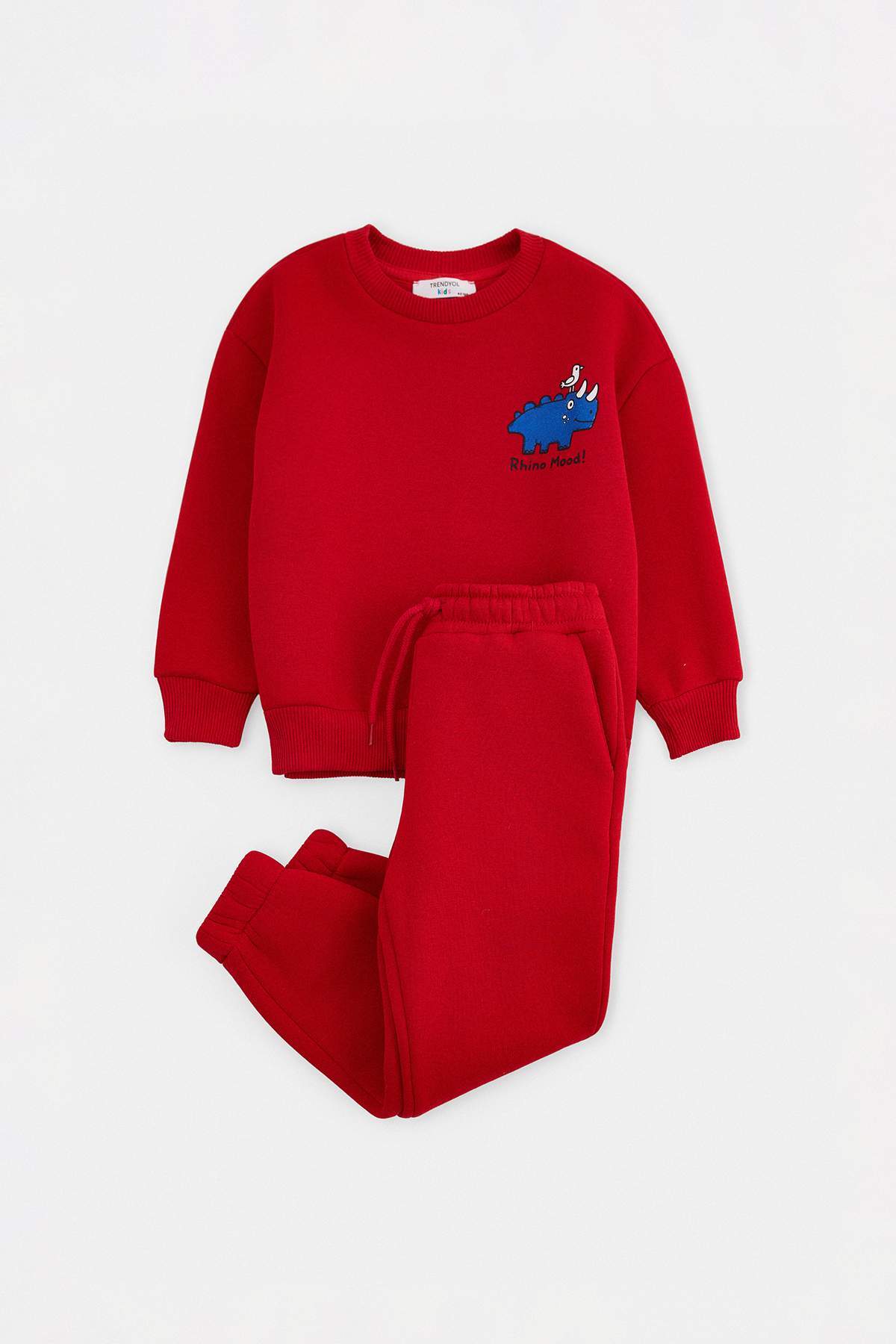 trendyolkids-boys-red-graphic-long-oversize-t