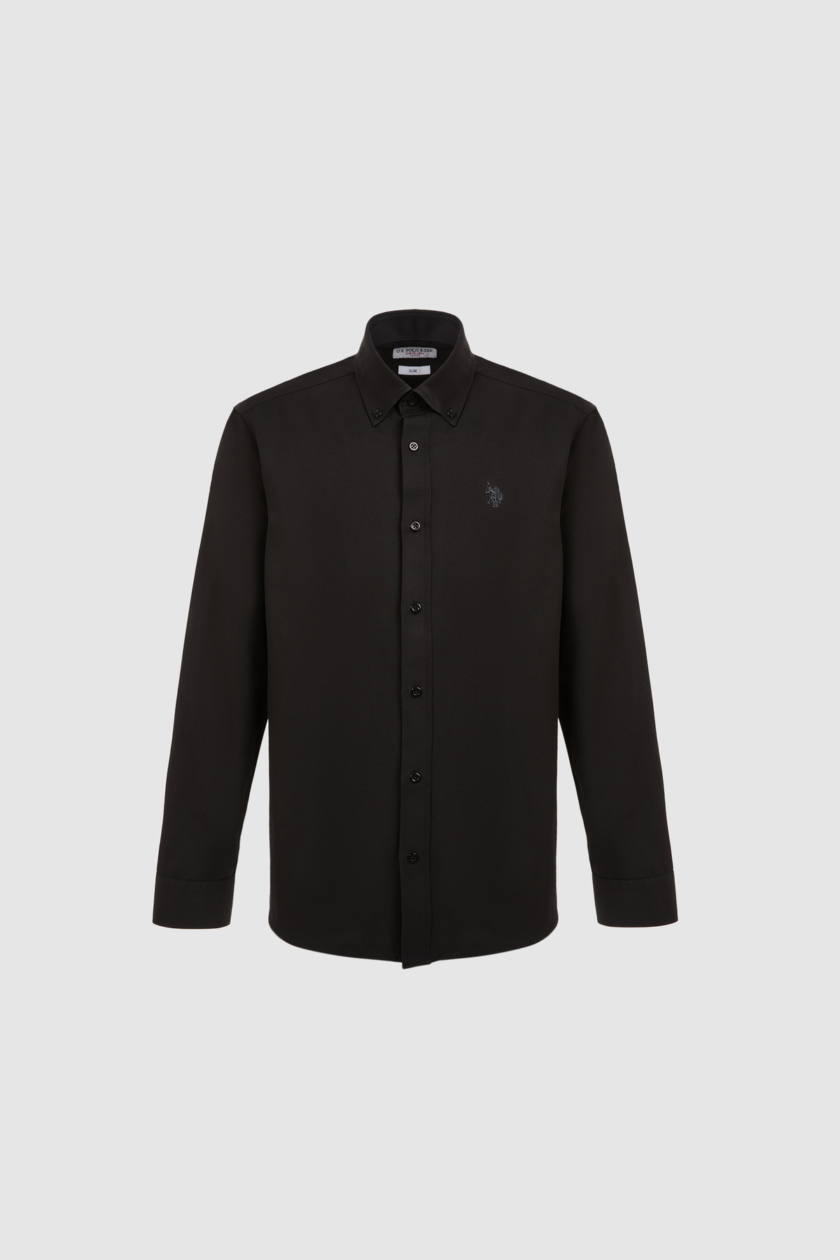 U.S. Polo Assn. Erkek Siyah Uzun Kollu Basic Gömlek 50324708-VR046 görsel 7