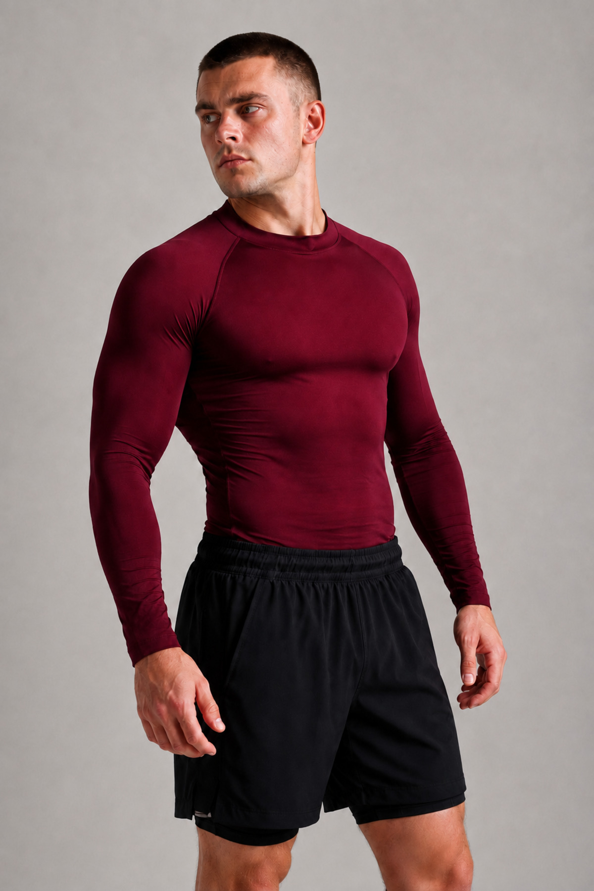 Stylovi Basic Erkek Uzun Kollu Compression Body, Vücuda Oturan Sporcu T-Shirt görsel 6