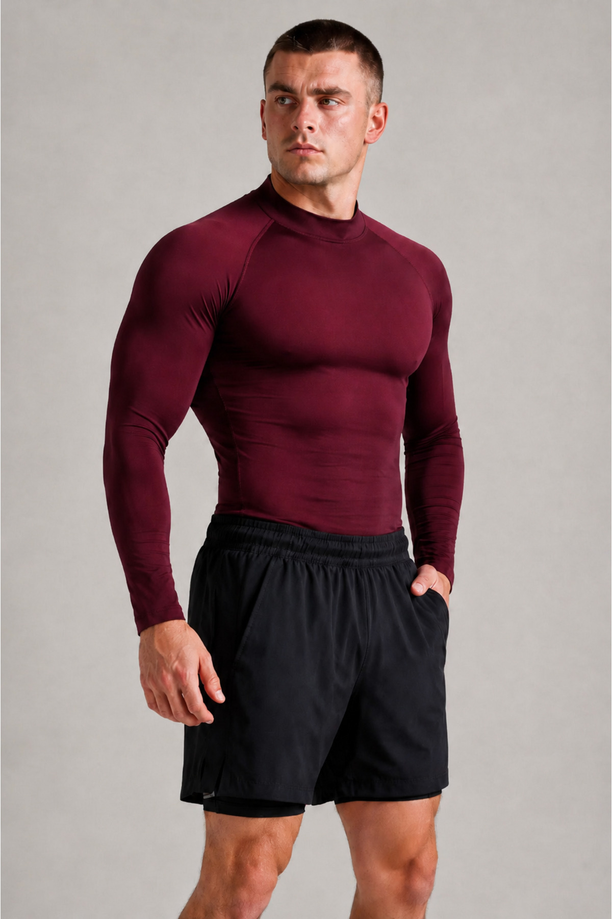 Stylovi Basic Erkek Uzun Kollu Compression Body, Vücuda Oturan Sporcu T-Shirt görsel 5