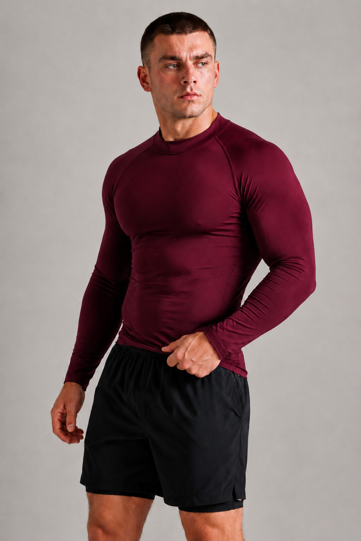 Stylovi Basic Erkek Uzun Kollu Compression Body, Vücuda Oturan Sporcu T-Shirt