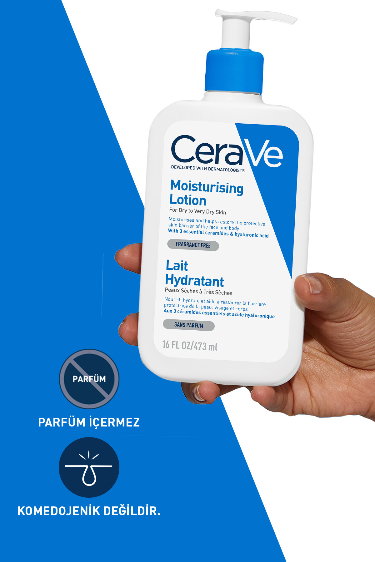 Hyalüronik Asit&Seramid İçerikli Normal ve Kuru Ciltler İçin Nemlendirici Yüz&Vücut Losyonu 473 mlX2 — TYCDE6MQYN171223052991529 — تصویر 3 از 8