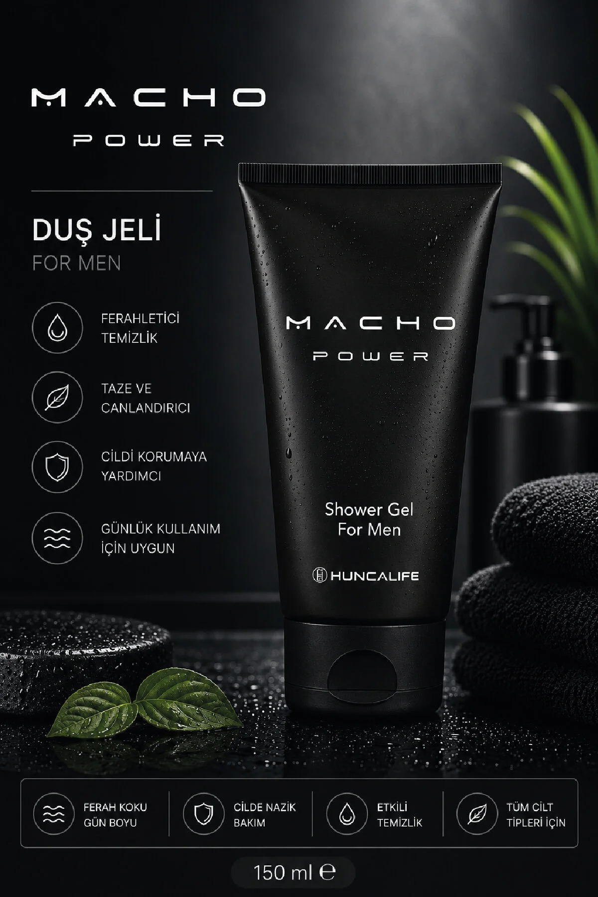Macho Power Erkek Edt 100 Ml Duş Jeli 150 Ml 2 Li Set — setmc2 — تصویر 3 از 3