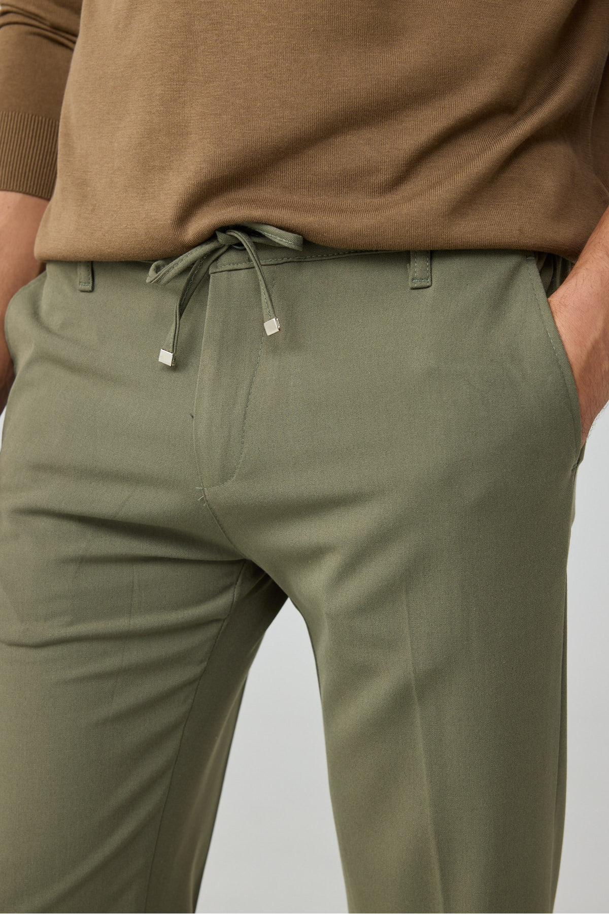 Erkek Comfort Fit Haki Jogger Pantolon | Esnek Kumaş Günlük Rahat Kesim – 169DNGR — خاکی TYC09276C80630C7BD5E29B00 — تصویر 4 از 7