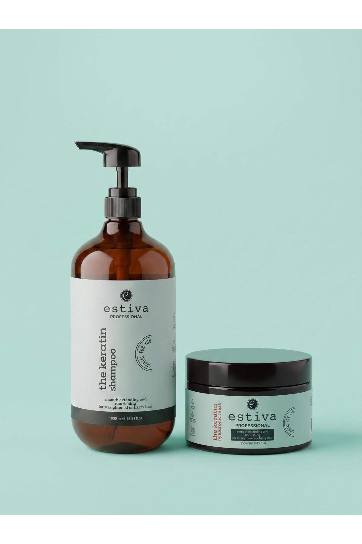Estiva Keratin & Hyaluronic Mask 250ML - (Asi, Zor , Kabaran Ve Yıpranmış Saçlar İçin saç maskesi) — 1222 — تصویر 3 از 4