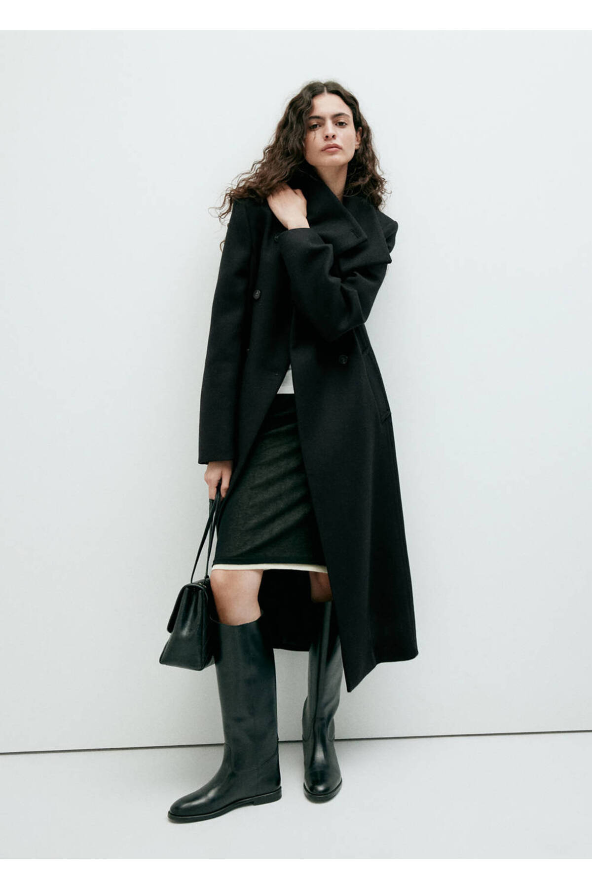 MANGO Woman Manteco wool funnel-neck coat görsel 2