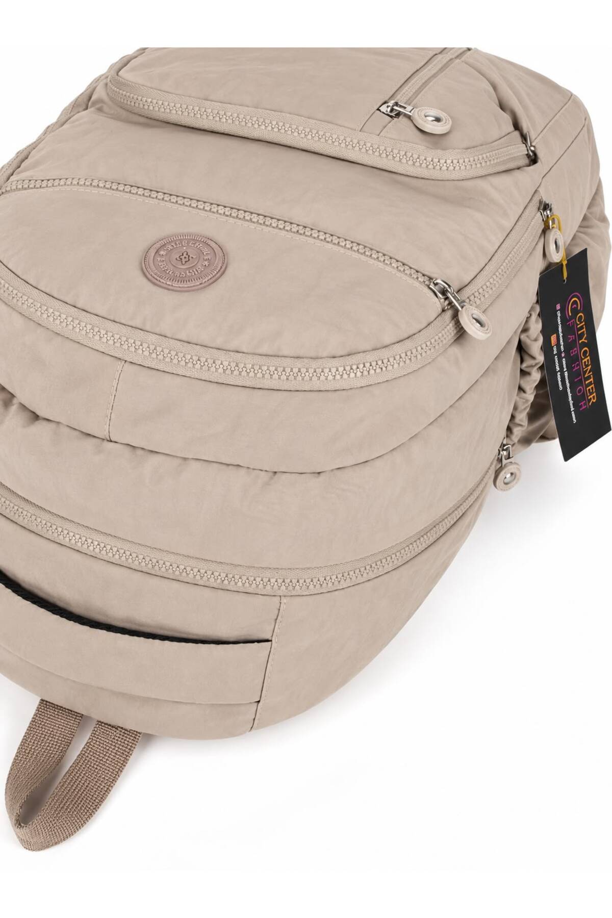 citycenterfashion Unisex Güçlendirilmiş Askı ve Astarıyla Lüx Krinkıl Su Geçirmez Kumaş Büyük Boy Sırt Çantası cty-lbn-101 Çok Bölmeli Okul ve Seyahat Çantası görsel 6