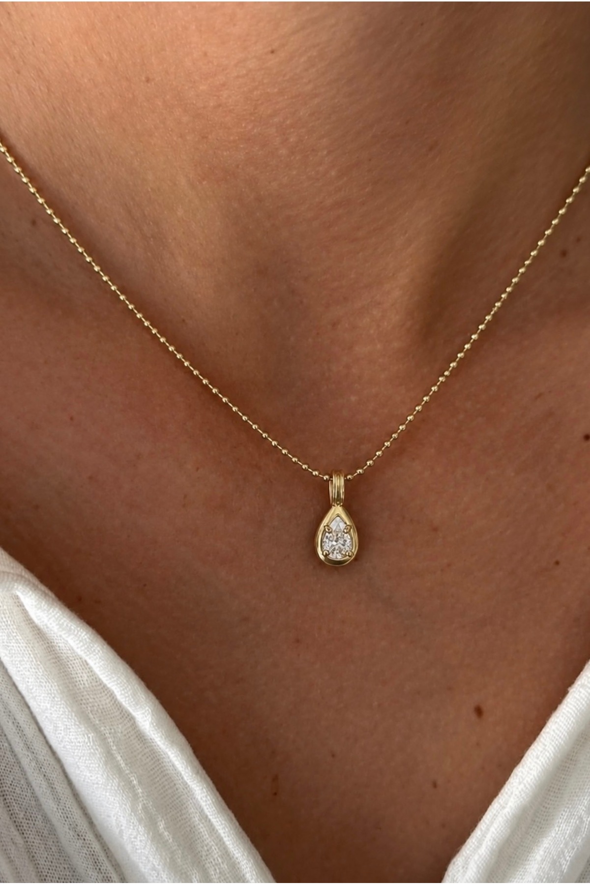 Lavian Accessories Zirkon Taşlı Damla Taş Kolye