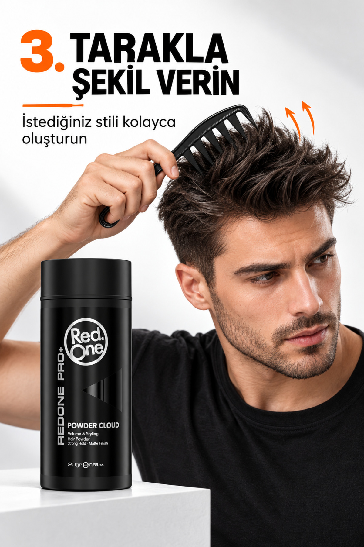 Redone Toz Pudra Wax Güçlü Saç Şekillendirici 20 gr Wax Taraği Hediye — REDST-87 — تصویر 8 از 9