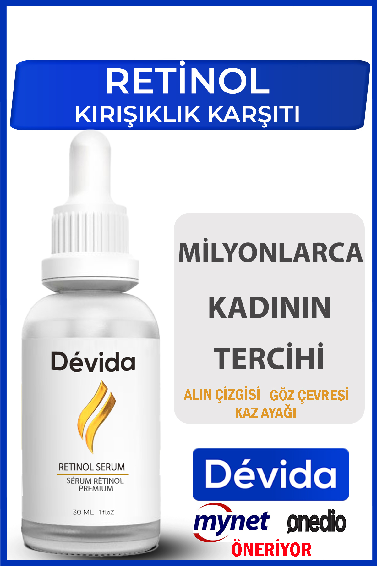 Devida Retinol Göz Çevresi Alın Çizgisi Kırışıklık Karşıtı Serum Xella Series A220 — DA2501-A22