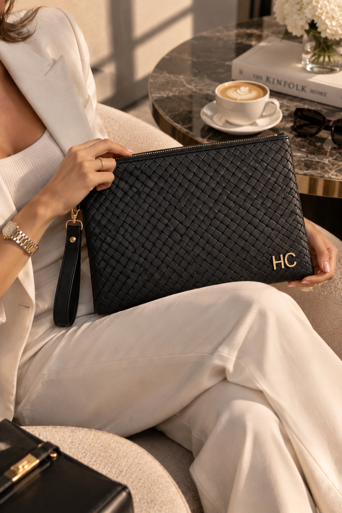 Genel Markalar Siyah Kişiye Özel kadın Portföy & Clutch Çanta, El Çantası