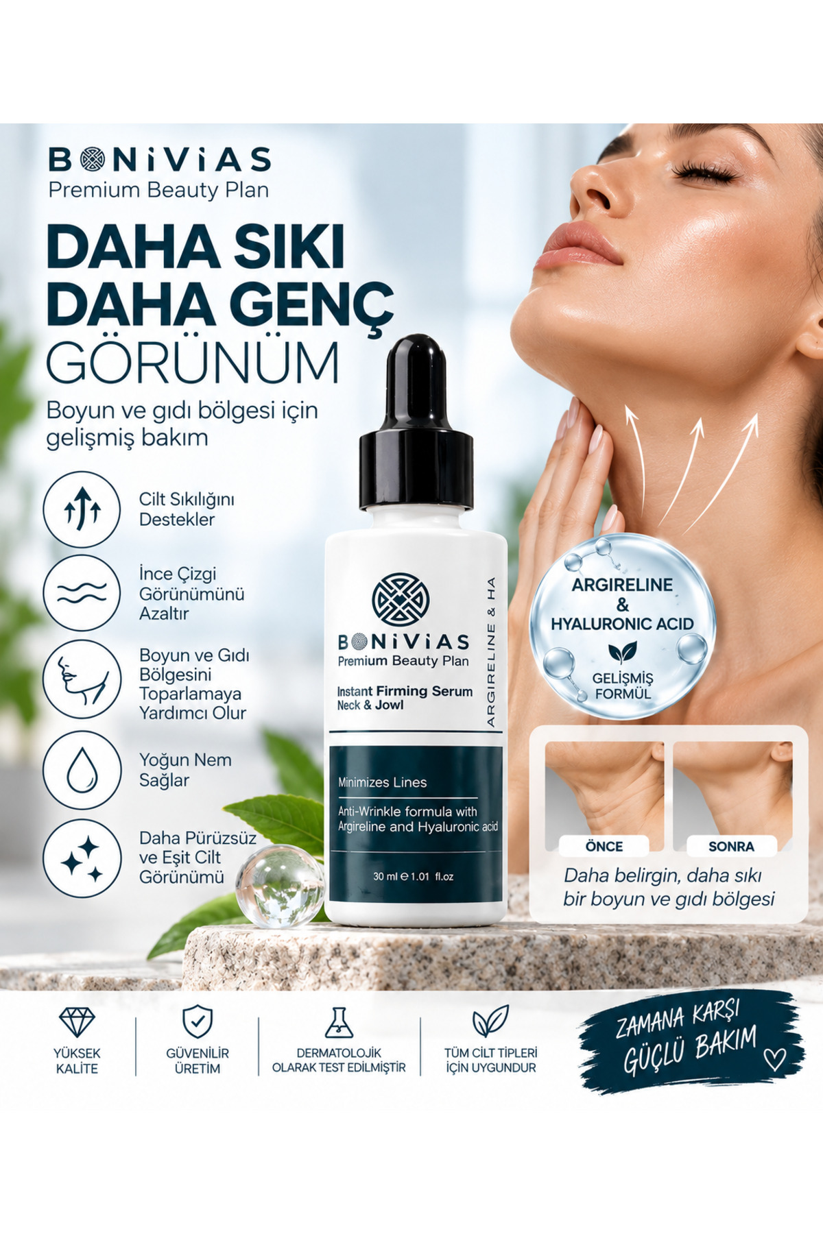 BONİVİAS Bonivias Instant Firming Yaşlanma Ve Sarkma Karşıtı Sıkılaştırıcı Yüz Ve Boyun Serumu — 1013