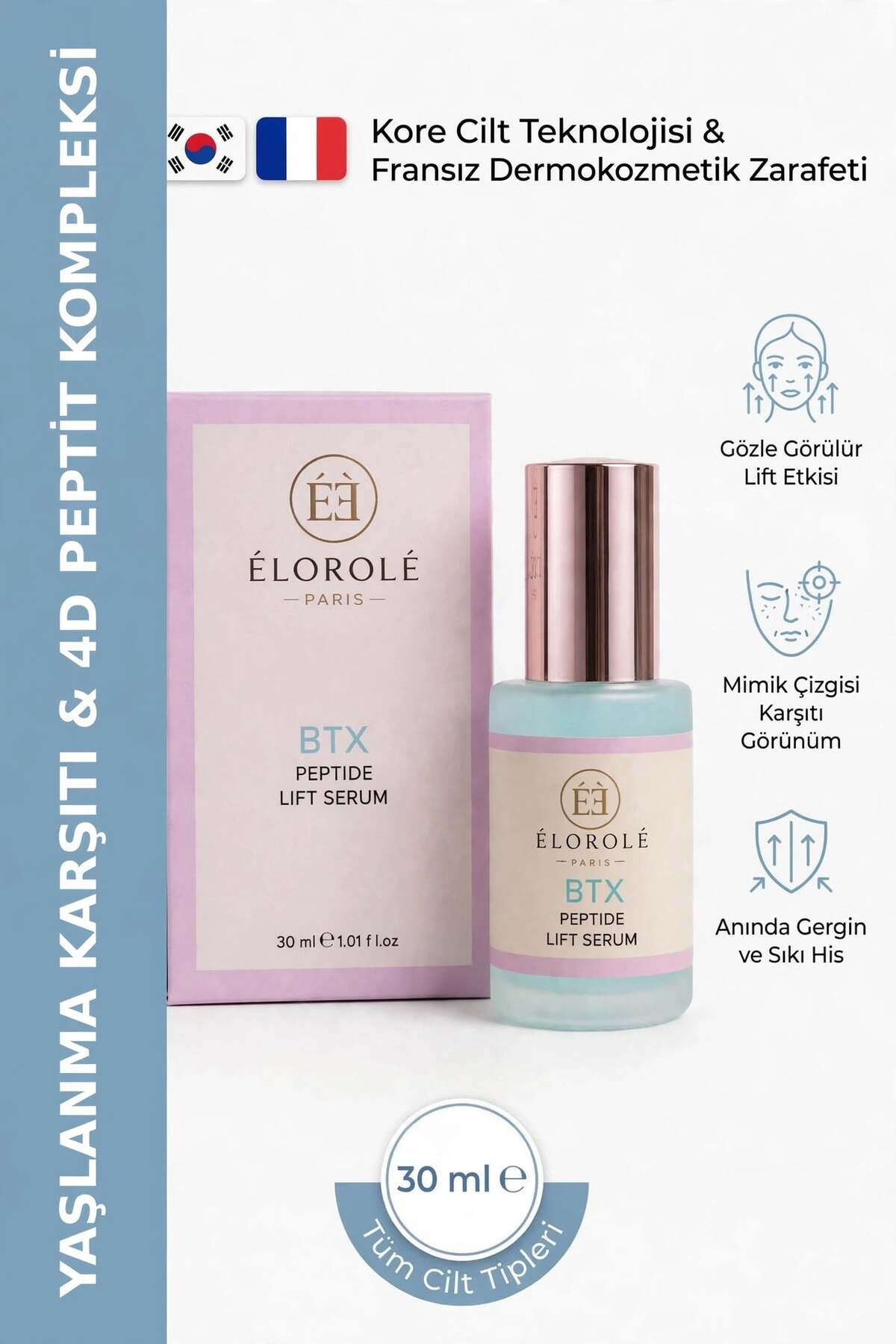 BTX Peptide Lift Leke Serum - Yaşlanma Karşıtı Görünüm, Kırışıklık ve İnce Çizgi Görünümünü Azaltmaya Yardımcı, Peptitli Dolgun ve Sıkı Görünüm — 8685260664012 — تصویر 6 از 8