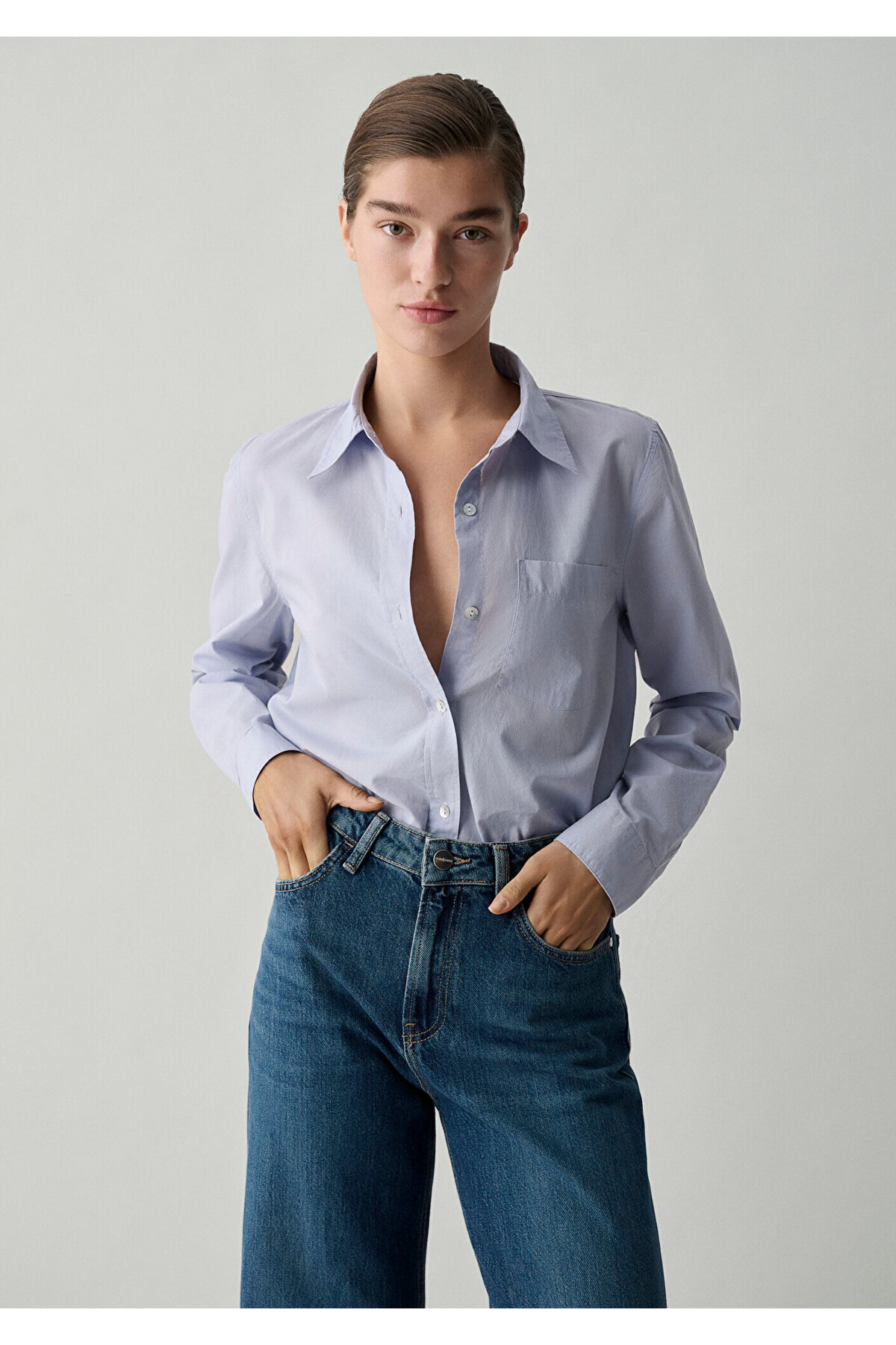 Mavi Cepli Gömlek Regular Fit / Normal Kesim 1211652-70826 — آبی
