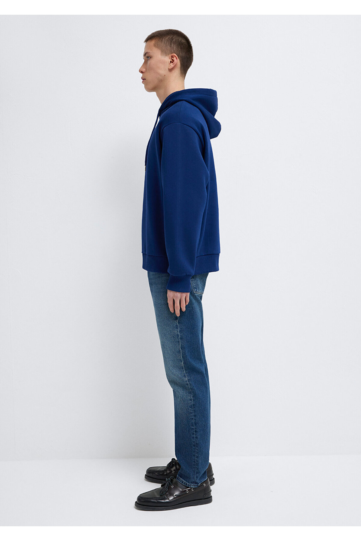 Mavi Miav Baskılı Kapüşonlu Sweatshirt 0S10001-70722 görsel 5