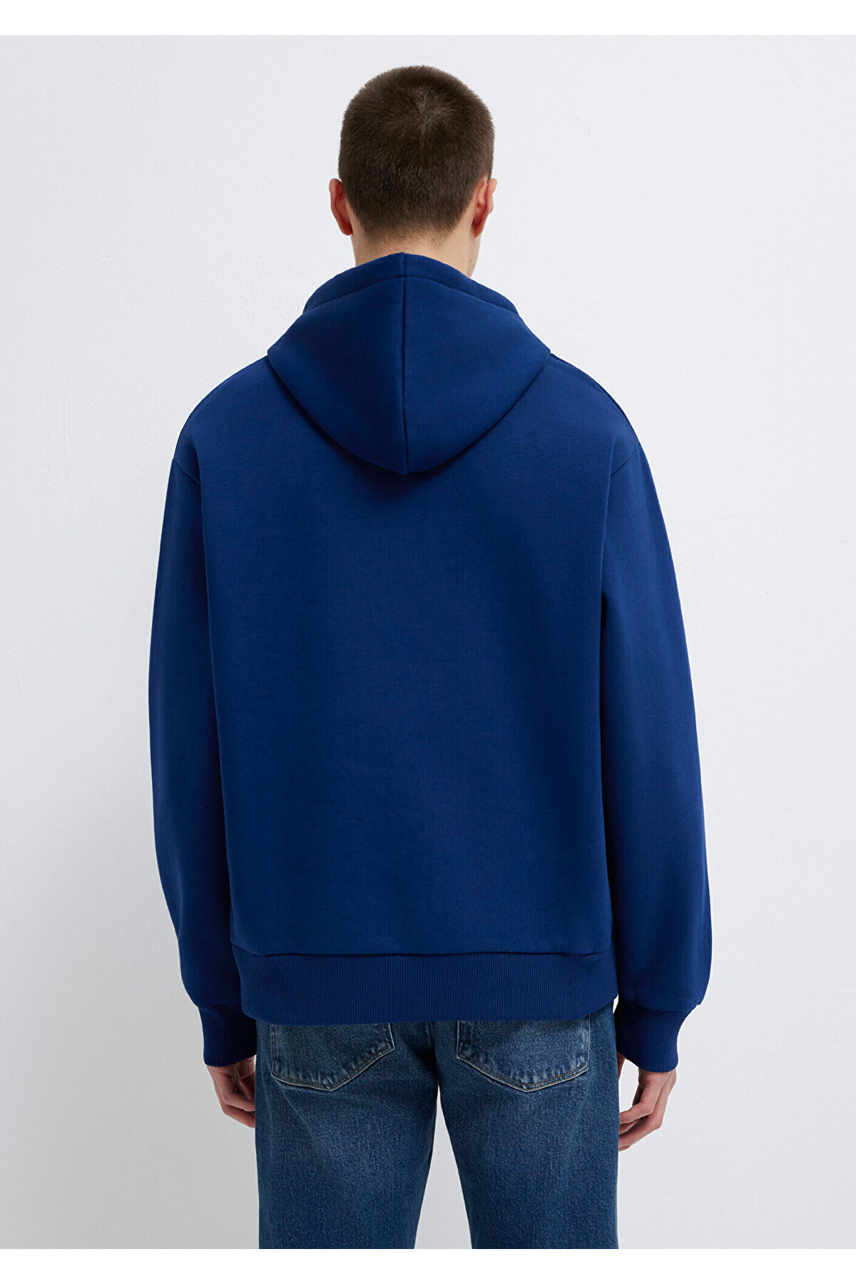 Mavi Miav Baskılı Kapüşonlu Sweatshirt 0S10001-70722 görsel 6