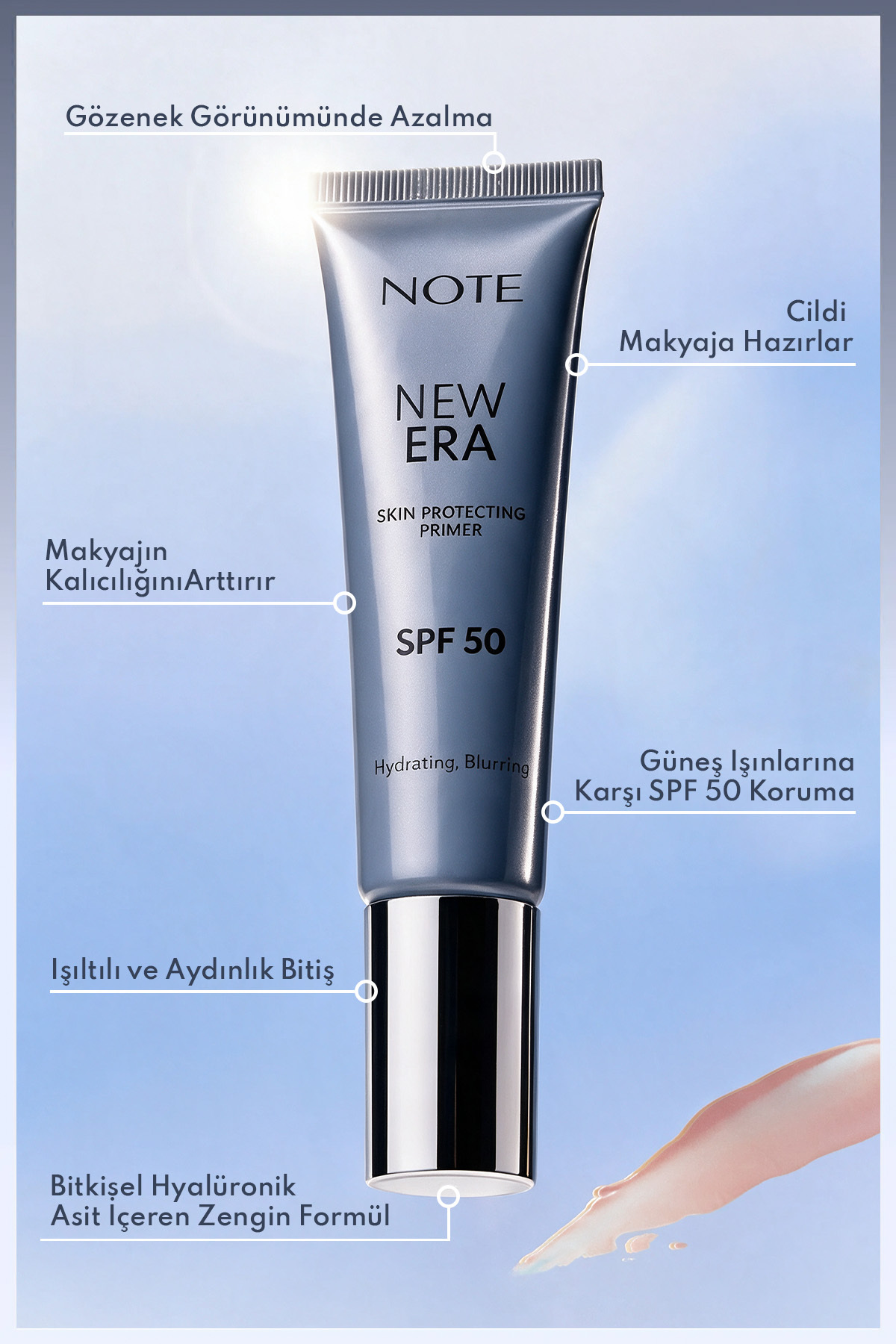 New Era Skin Protecting Primer Spf 50 Nemlendirici Makyaj Bazı — سفید PRM HYDRATING — تصویر 3 از 8