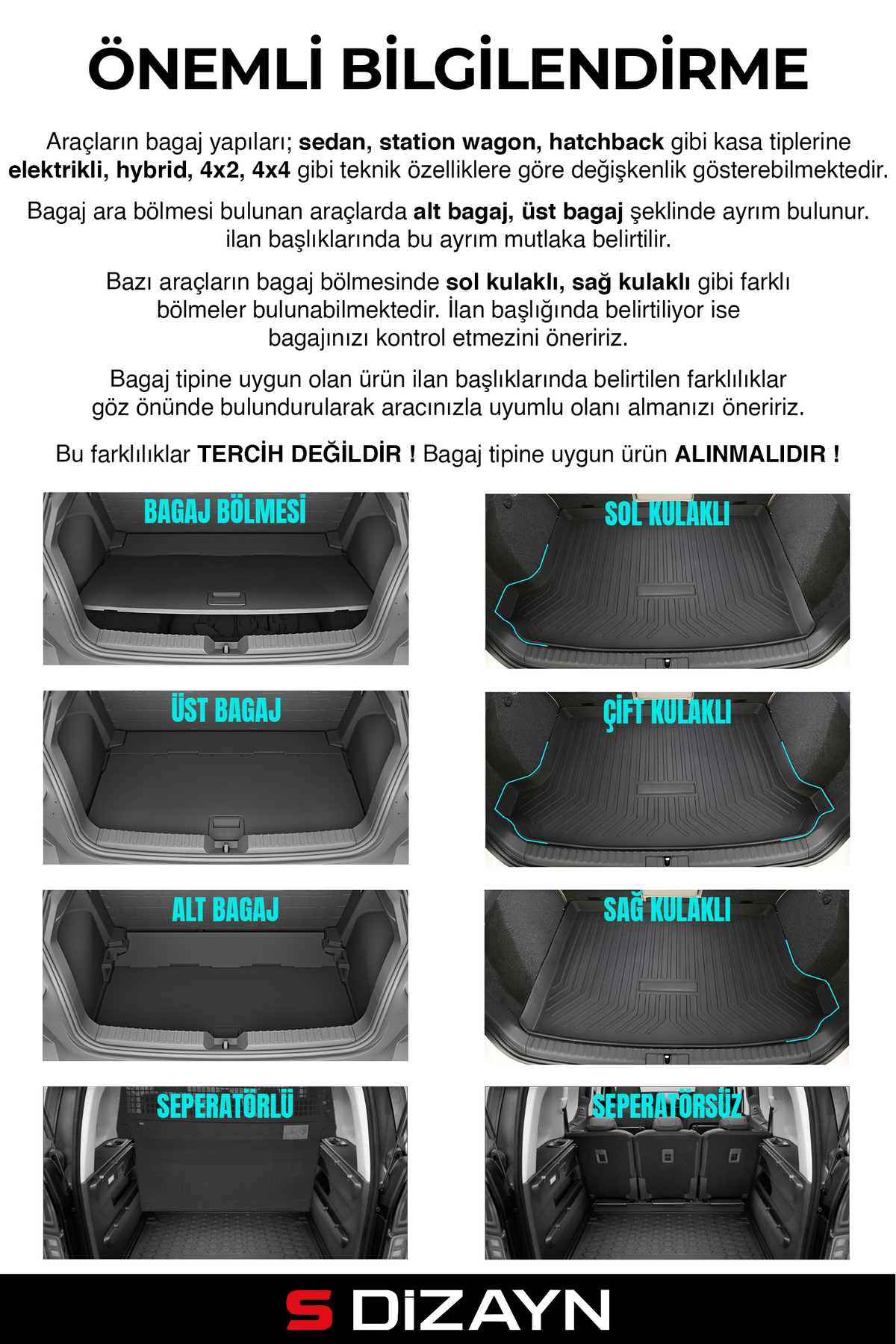 S Dizayn S-Dizayn Skoda SuperB 3D Pro Bagaj Havuzu 2024 Üzeri A+