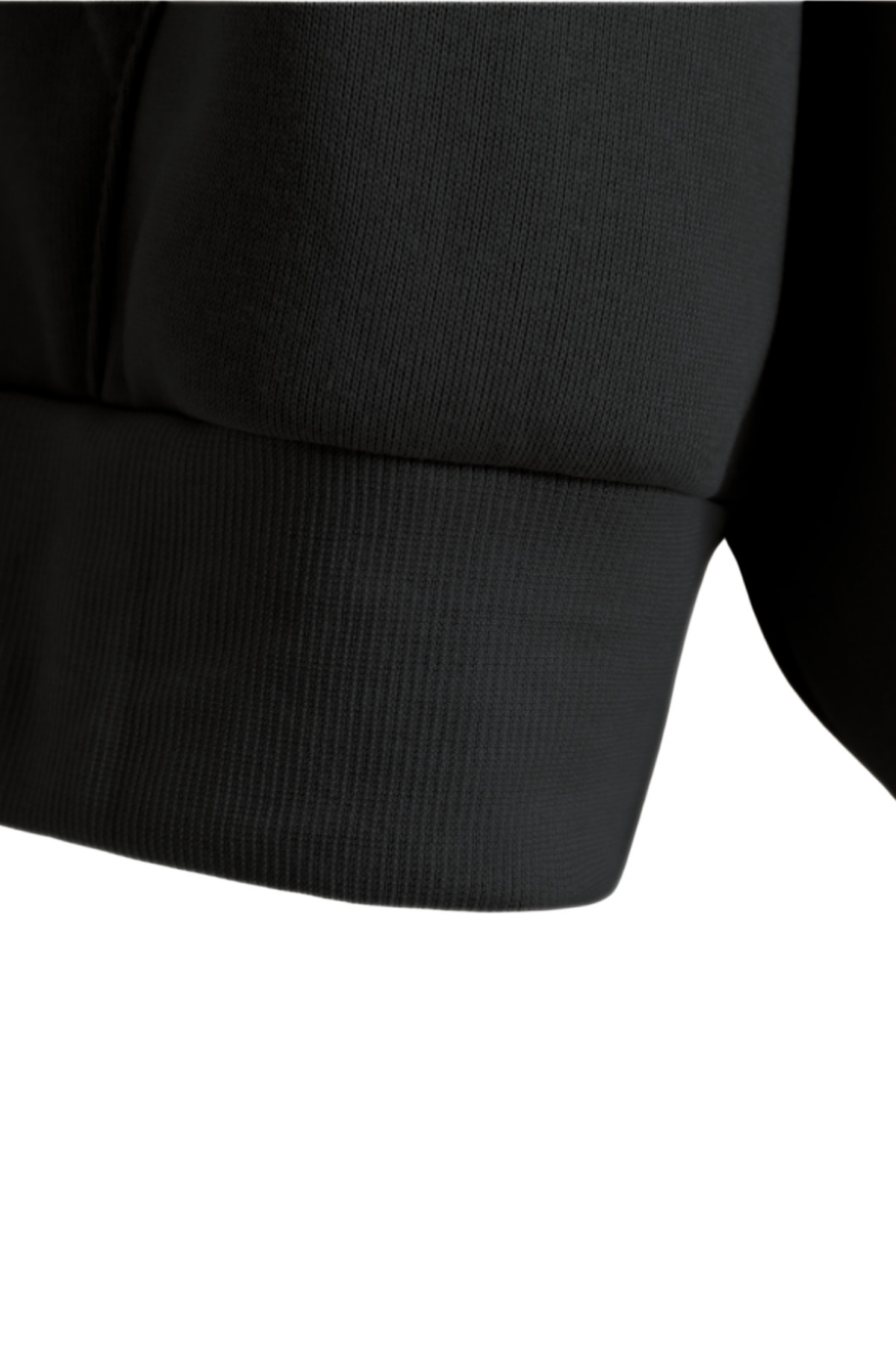 Unisex Kapüşonlu Cepli Düz Salaş Hırka — مشکی BBHRK008 — تصویر 2 از 3