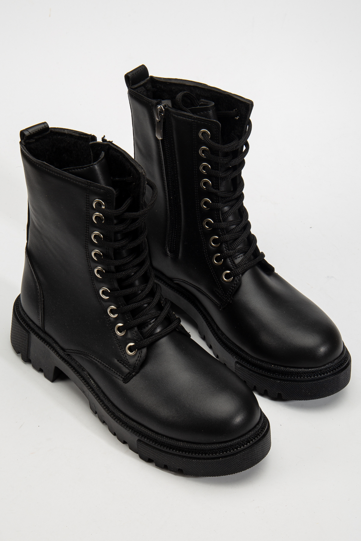 MY GROSS SHOES Kadın Siyah İçi Kürklü Su&Soğuha Dayanıklı Kaymaz Taban Garantili Kışlık Bot görsel 5