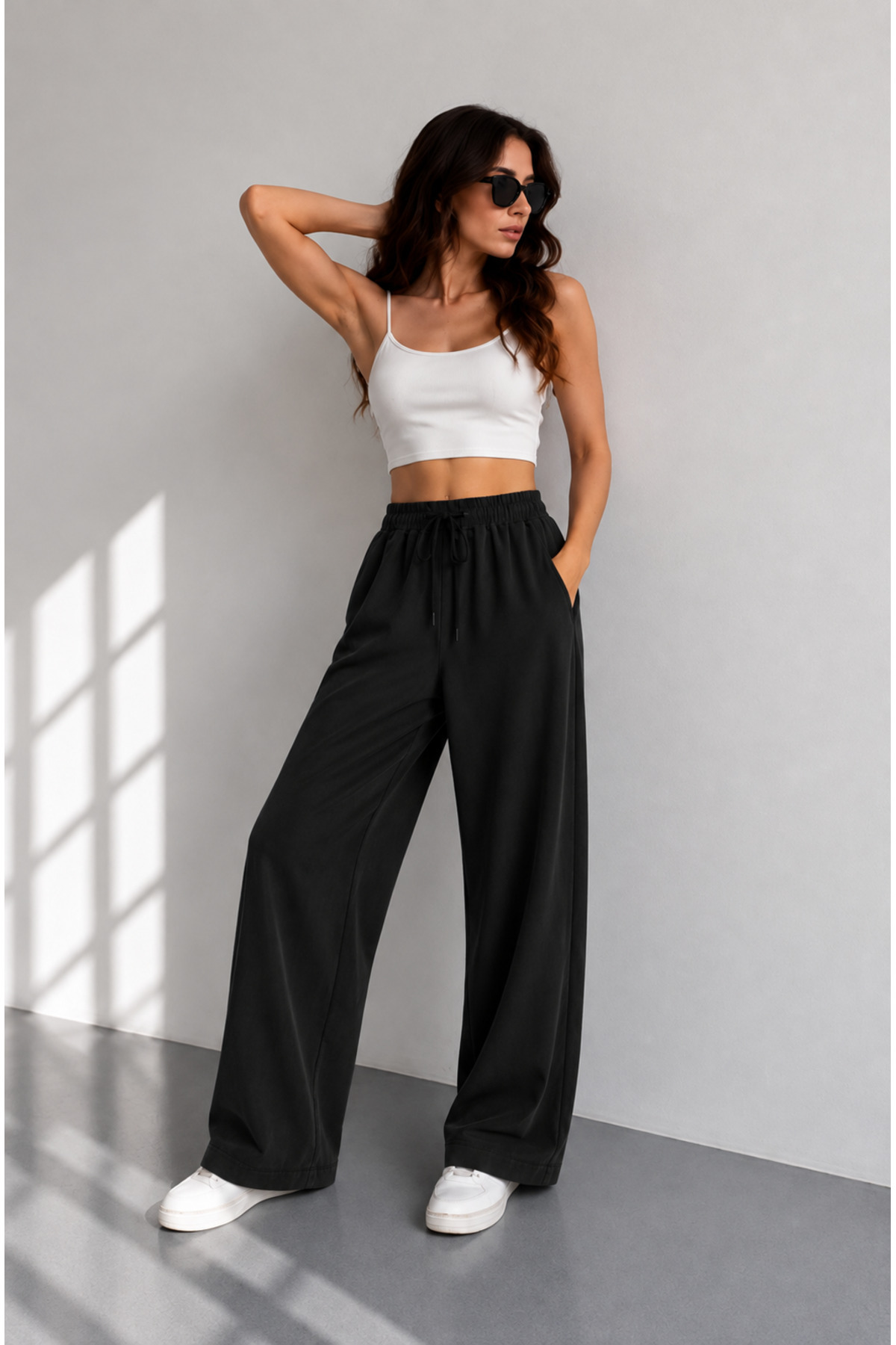 LF Fit Tensel Modal Kumaş Palazzo Pantolon Yüksek Bel Uzun Boy görsel 4