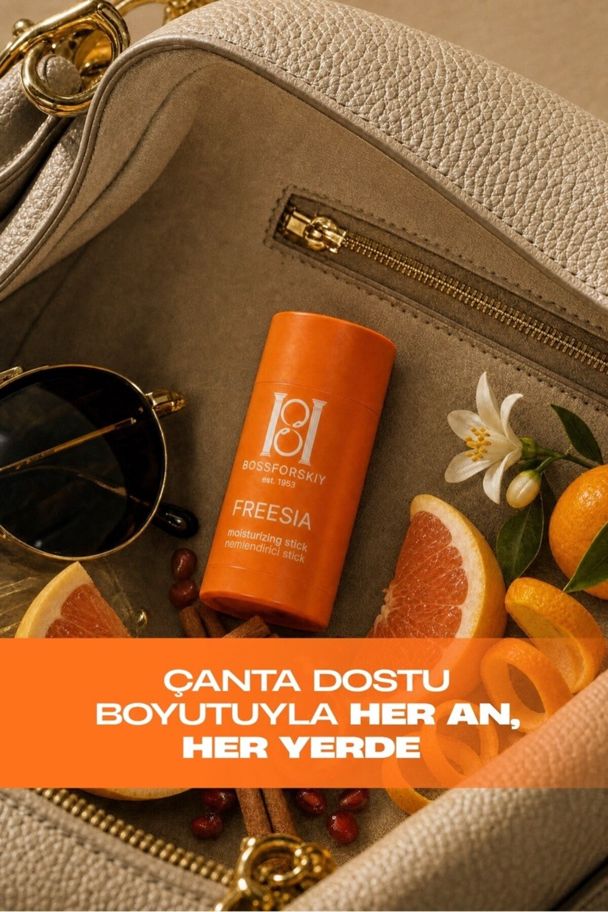 Freesia Yoğun Nemlendirici Bakım Stick – El, Dirsek, Diz, Topuk ve Kuru Bölgeler İçin – Shea Butter, Badem Yağı, B5 & E Vitamini – 30 g — BSF-005 — تصویر 3 از 3