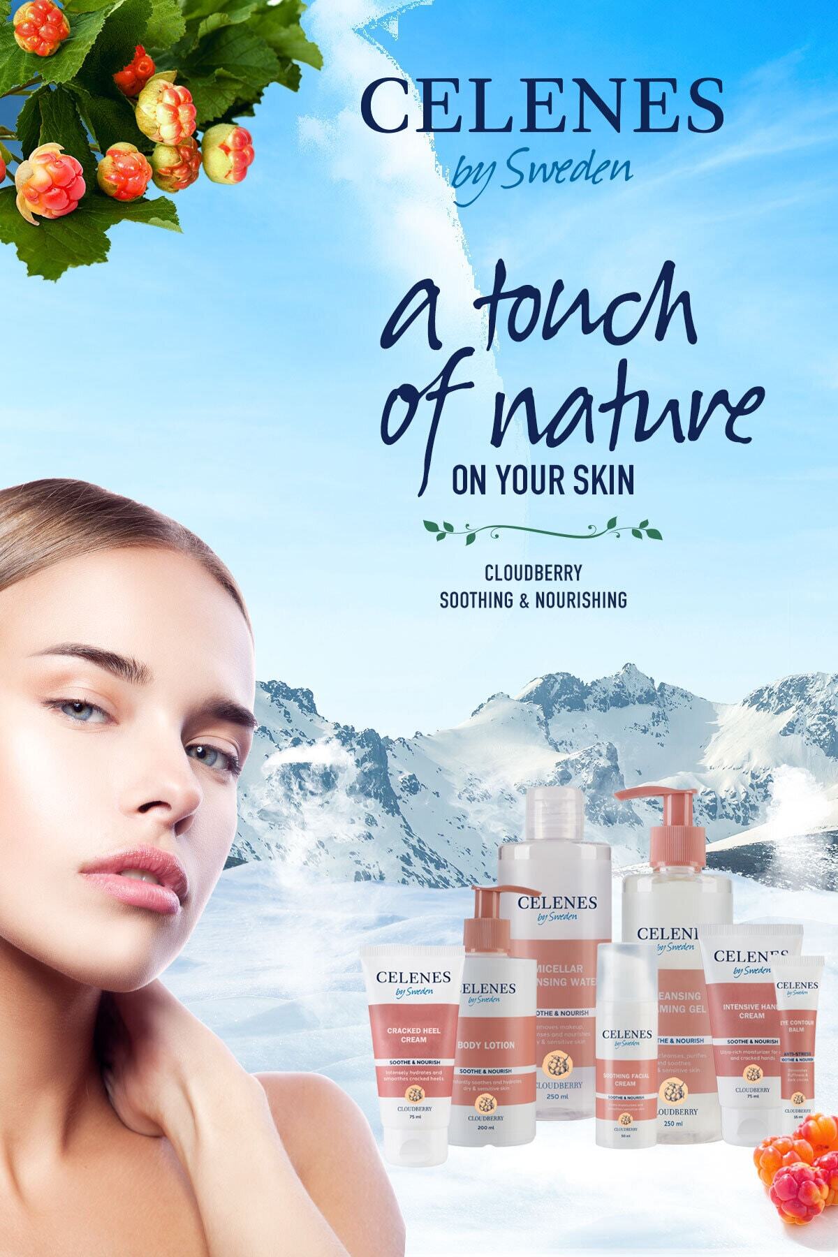 Cloudberry Yüz Temizleme Ve Bakım Seti Ikisi Bir Arada Kuru Ve Hassas Ciltler 250 ml + 50 ml — 5200050 — تصویر 4 از 4