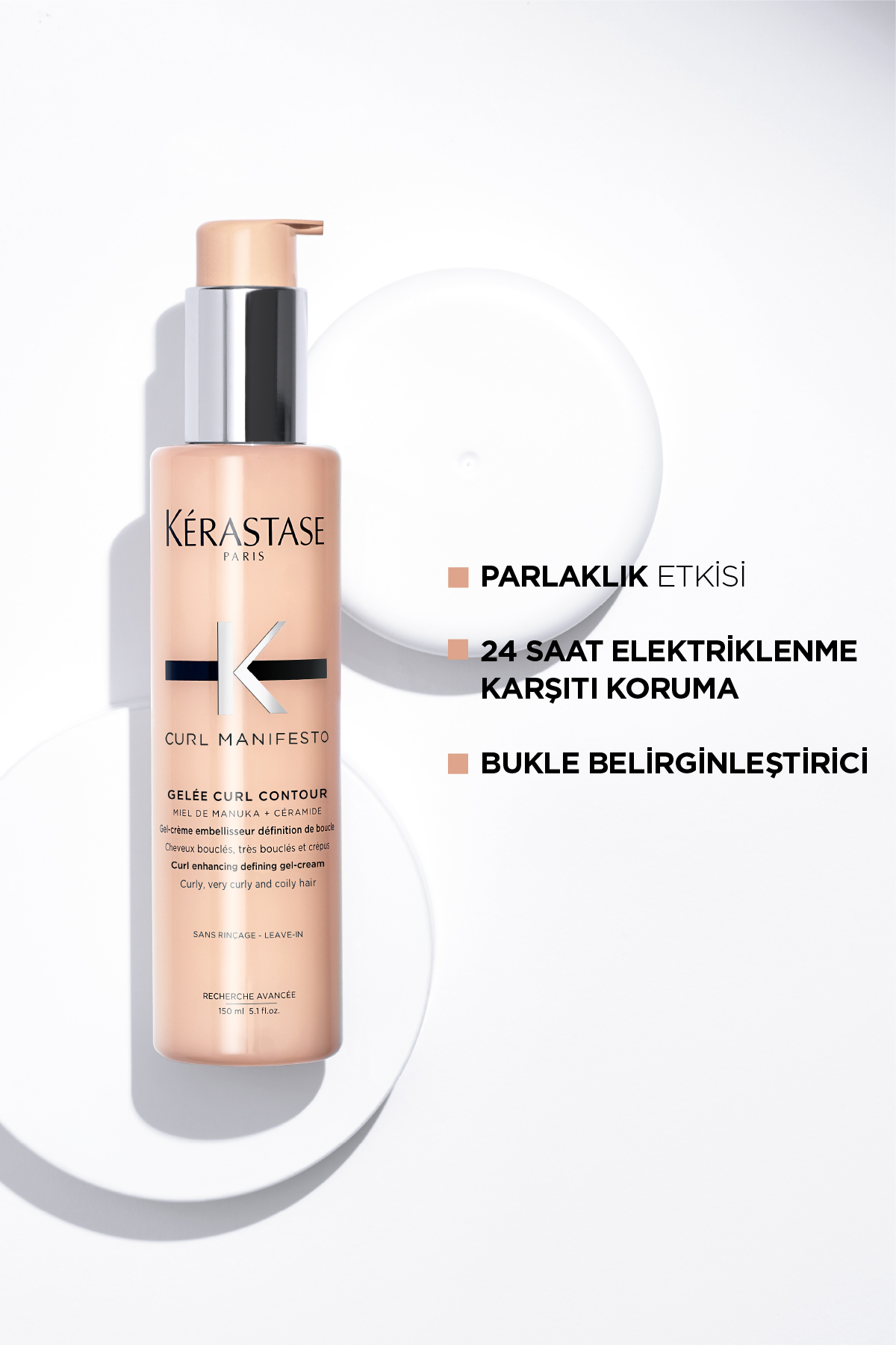 کرم حالت دهنده و حالت دهنده موی فر Curl Manifesto Gelée Curl Contour مخصوص موهای فر ۱۵۰ میلی لیتر — E3551100 — تصویر 3 از 8