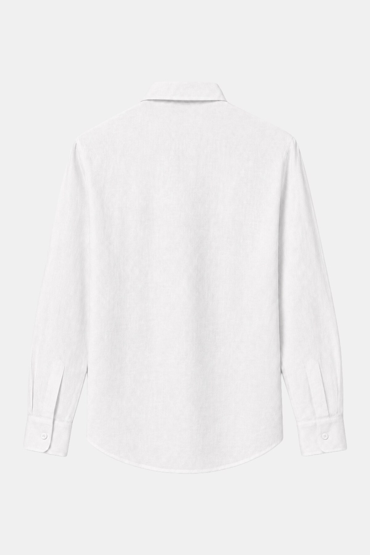 Sabri Özel Erkek Beyaz Normal Kesim Regular Fit %100 Pamuk Klasik Yaka Muslin Gömlek görsel 4