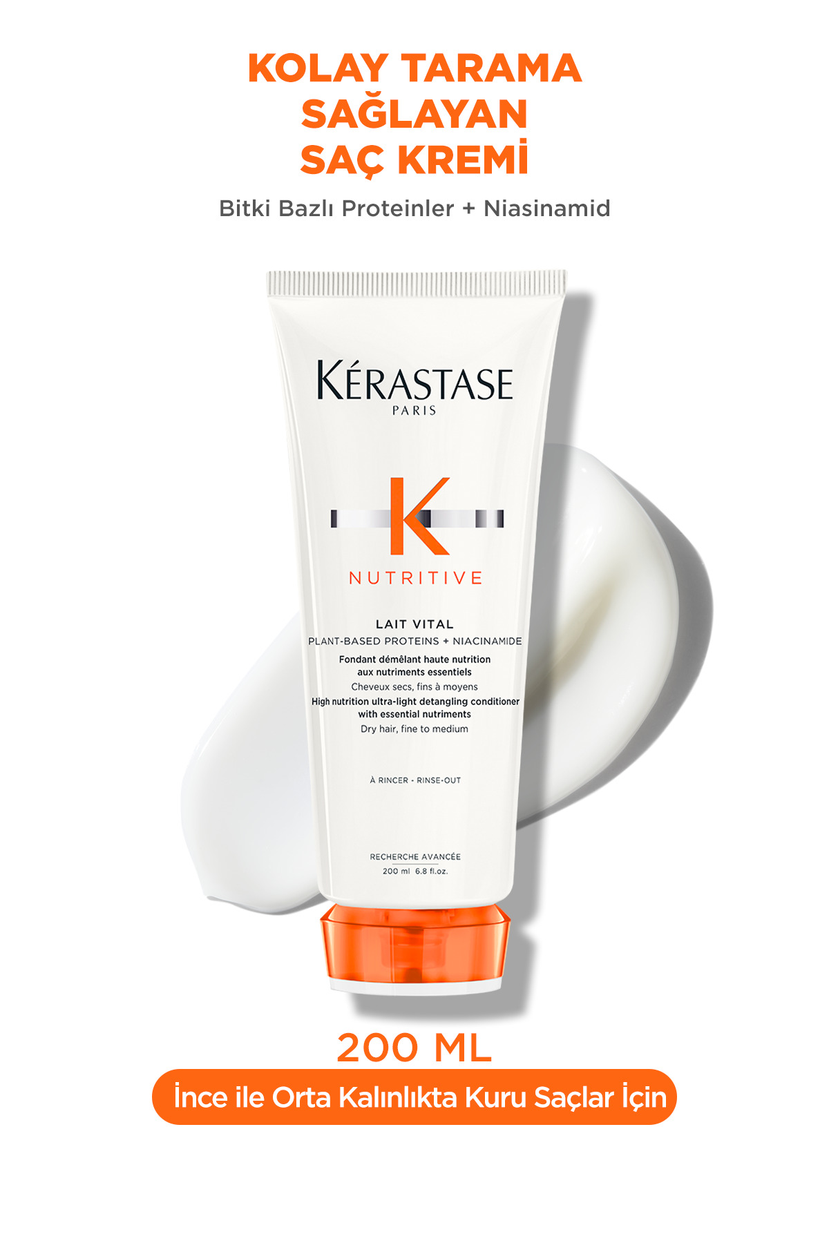 Nutritive Lait Vital Kuru Saçlar Için Besleyici Saç Kremi 200 ml — E4040000 — تصویر 2 از 8