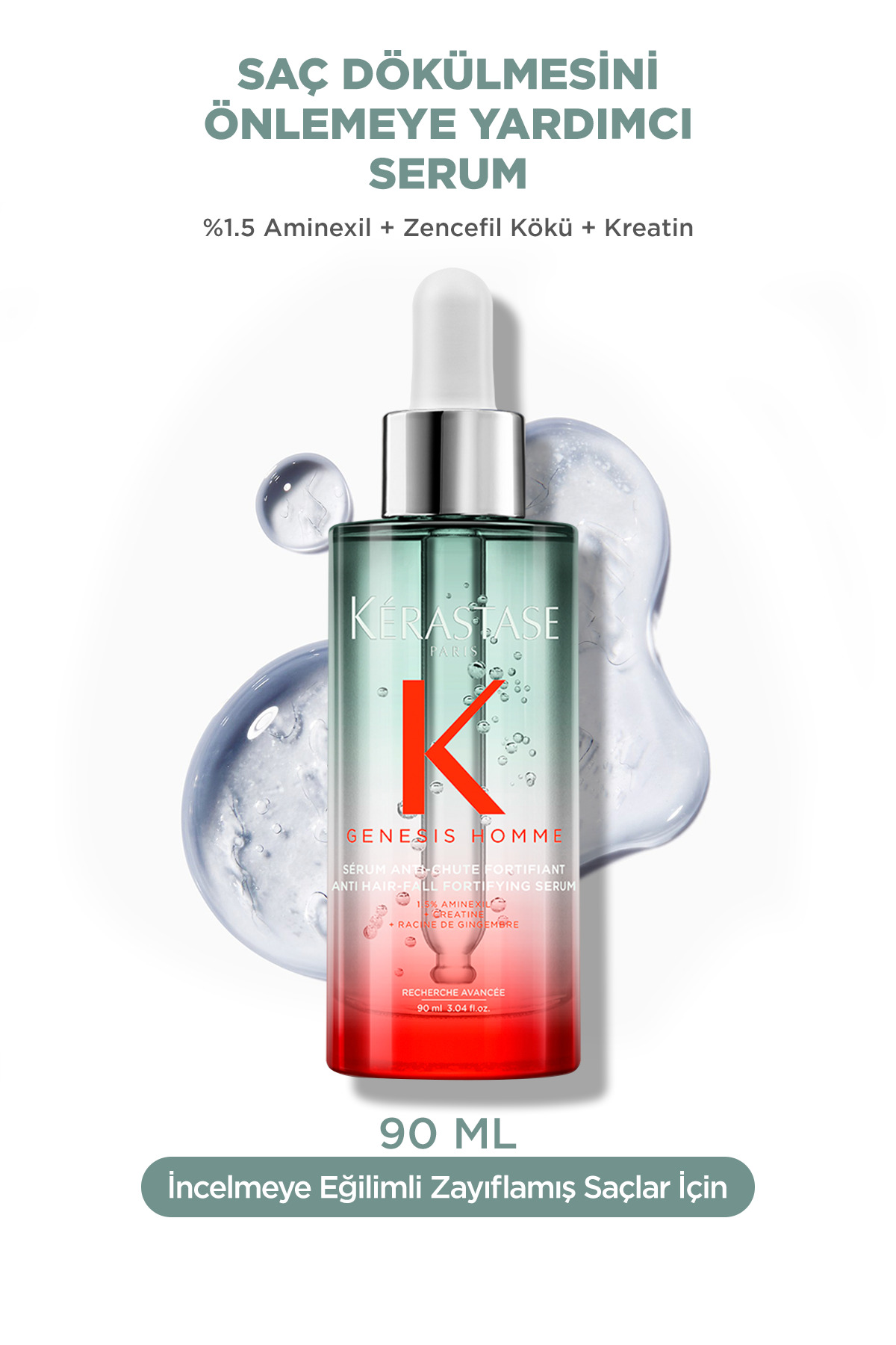 Genesis Homme Erkekler Için Saç Dökülme Karşıtı Güçlendirici Serum 90 ml — 3474637077495 — تصویر 2 از 8
