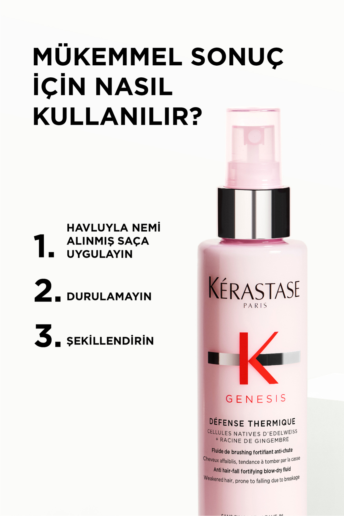 Genesis Défense Thermique Dökülme Karşıtı Güçlendirici Isıdan Koruyucu Saç Spreyi 150 ml — P3386S8117 — تصویر 5 از 8