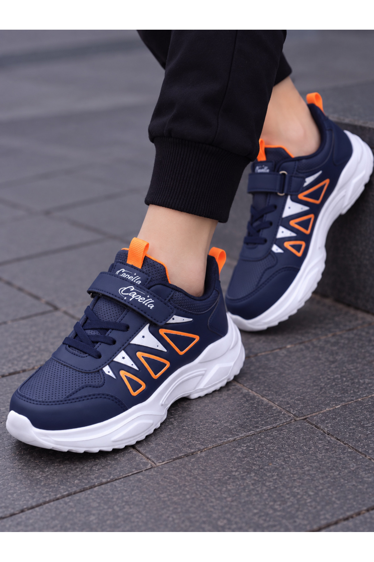 UrbanFlex Günlük Çocuk Unisex Cırtlı Sneaker Spor Ayakkabı