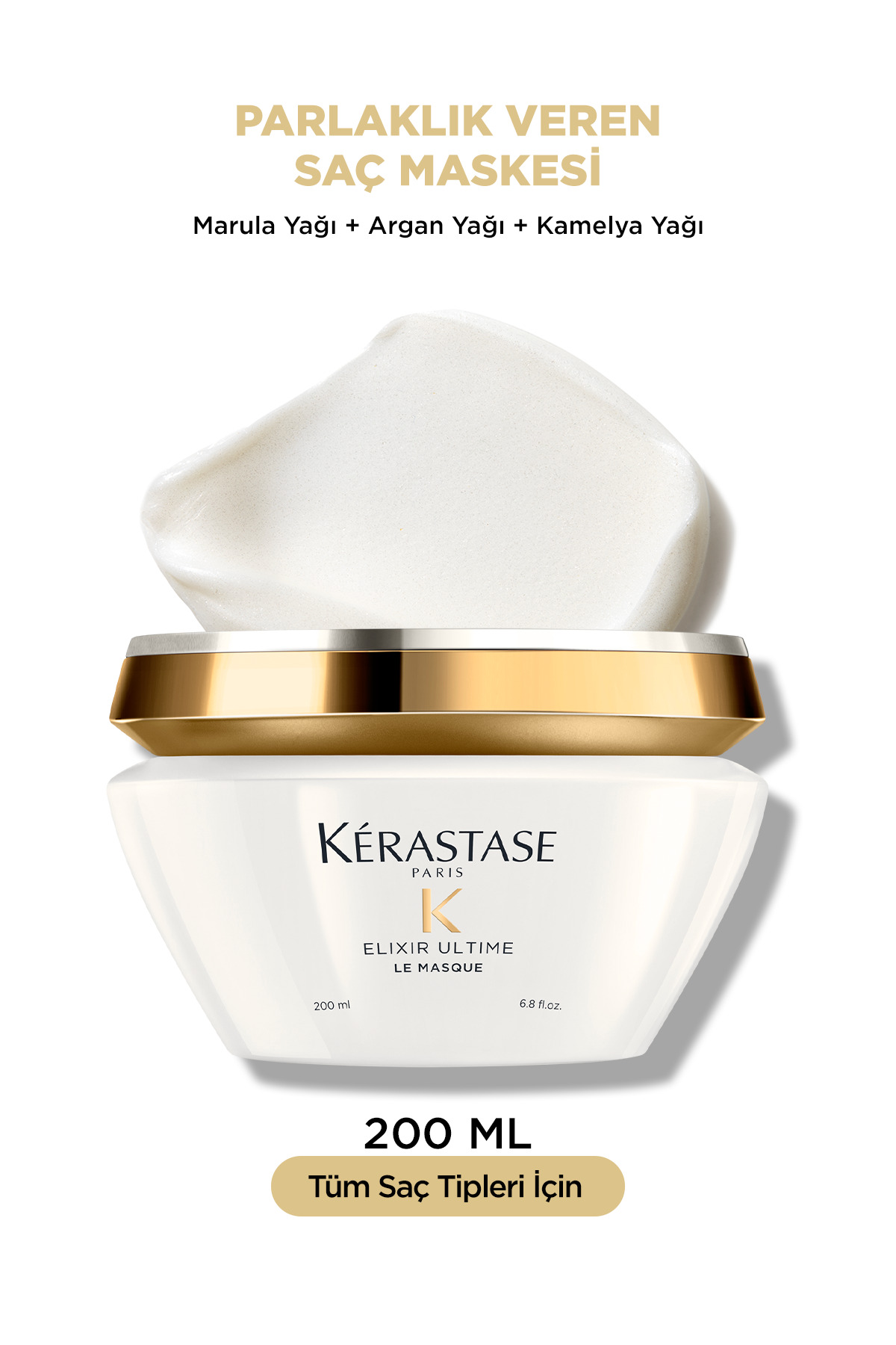 ماسک موی تقویت کننده و براق کننده Elixir Ultime Le Masque 200 میلی لیتر — 3474636614172 — تصویر 2 از 7