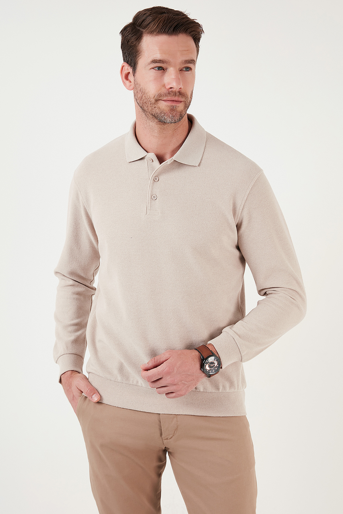 Buratti Pamuk Karışımlı Regular Fit Polo Yaka Kazak Erkek POLO YAKA KAZAK 456223 görsel 5